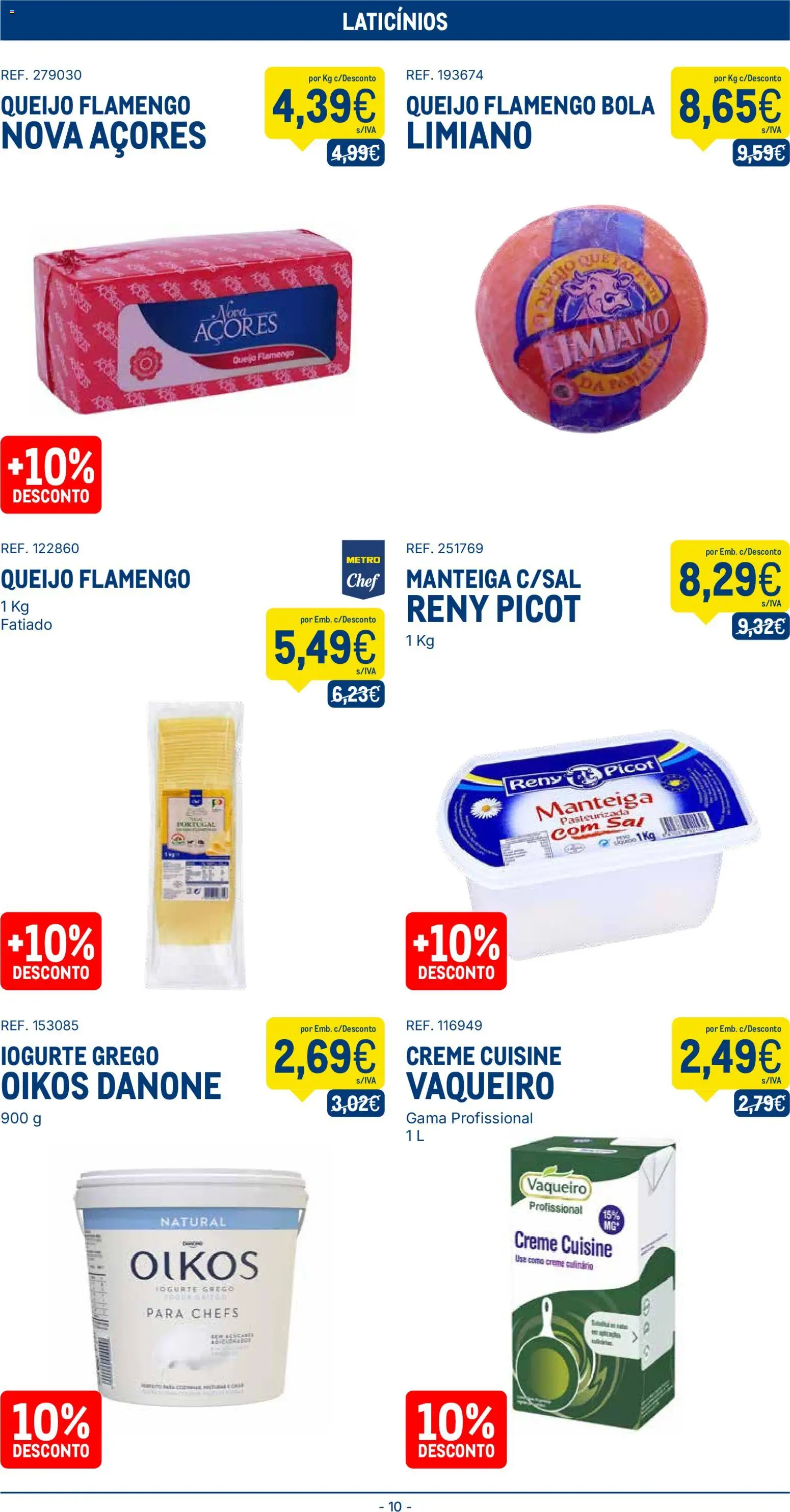 Makro folheto │ válido de 03.02.2026 | Página: 10 | Produtos: Sal, Queijo, Iogurte, Creme
