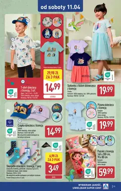 Pogląd oferty "Aldi gazetka - Hity od Środy i od Soboty" - ważna od 08.04.2026 | Strona: 11 | Produkty: Piżama, Czapka, Sukienka, Skarpetki