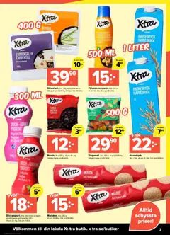 Coop X:-TRA - erbjudanden - Förhandsvisning av reklamblad från butik Coop X:-TRA aktuell från 16.02.2026 | Sida: 3 | Produkter: Havredryck, Yoghurt, Jordgubbar