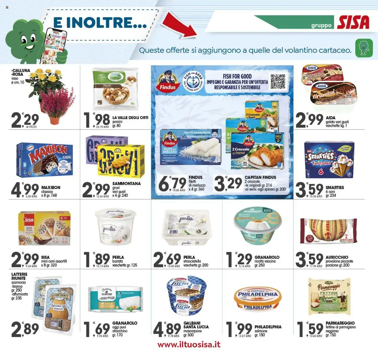 Volantino SISA del 23.09.2025 | Pagina: 11 | Prodotti: Gelato, Parmigiano, Burrata, Vaso