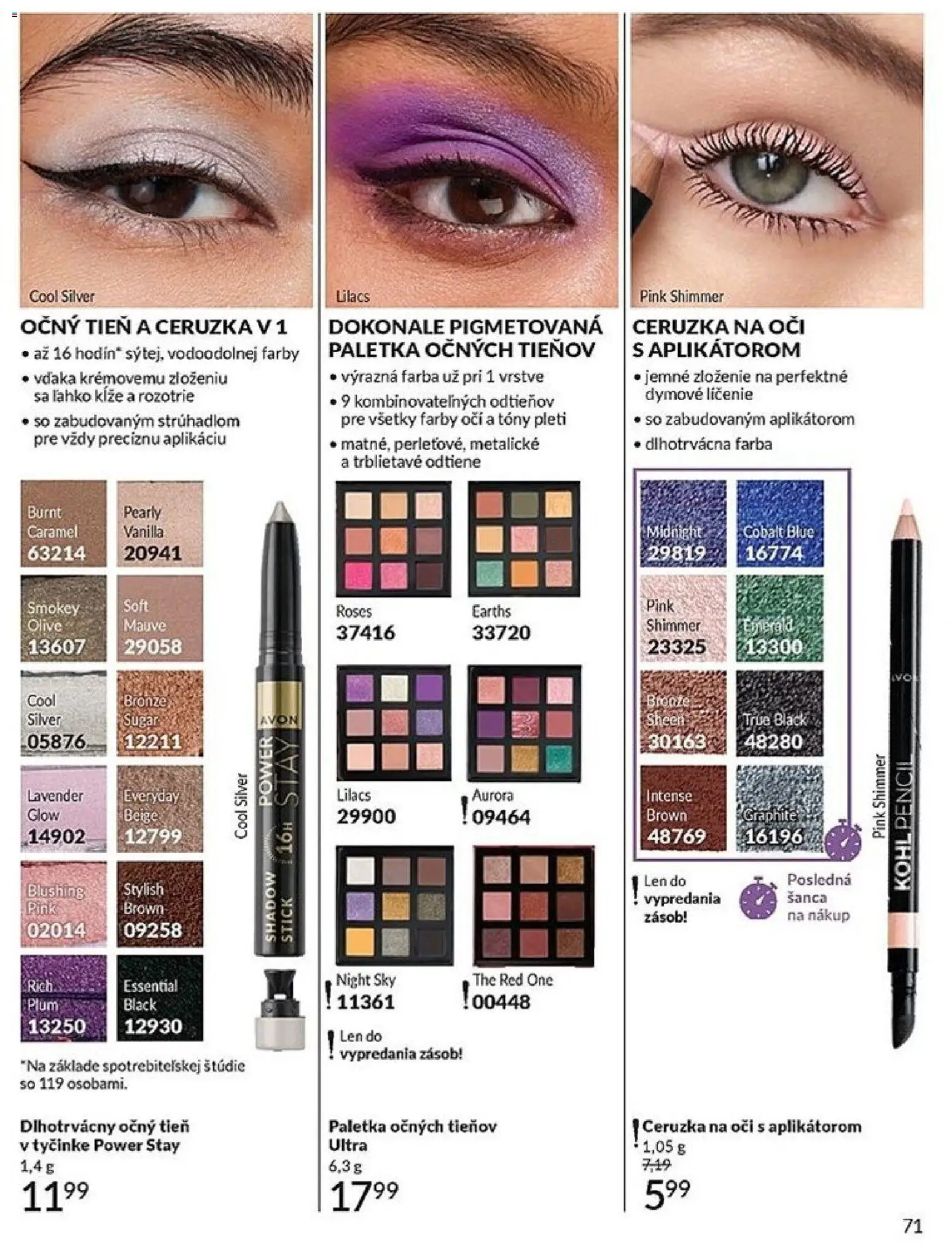 Nové Avon akcie – leták je platný od 01.12.2025 | Strana: 71 | Produkty: Ceruzka na oči, Ceruzka