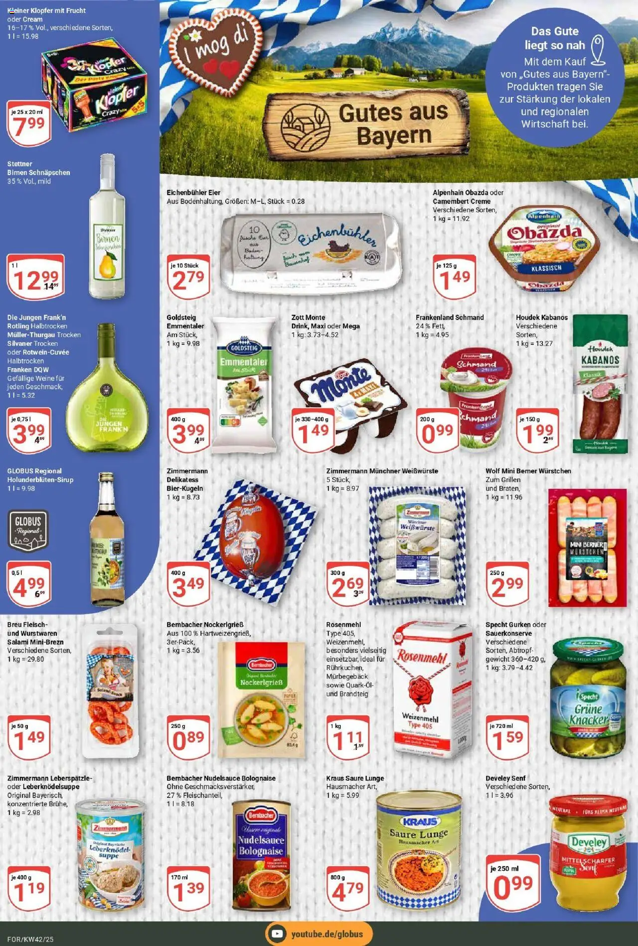 Globus prospekt Forchheim	 – gültig ab 12.10.2025 | Seite: 15 | Produkte: Gewicht, Eier, Creme, Fleisch