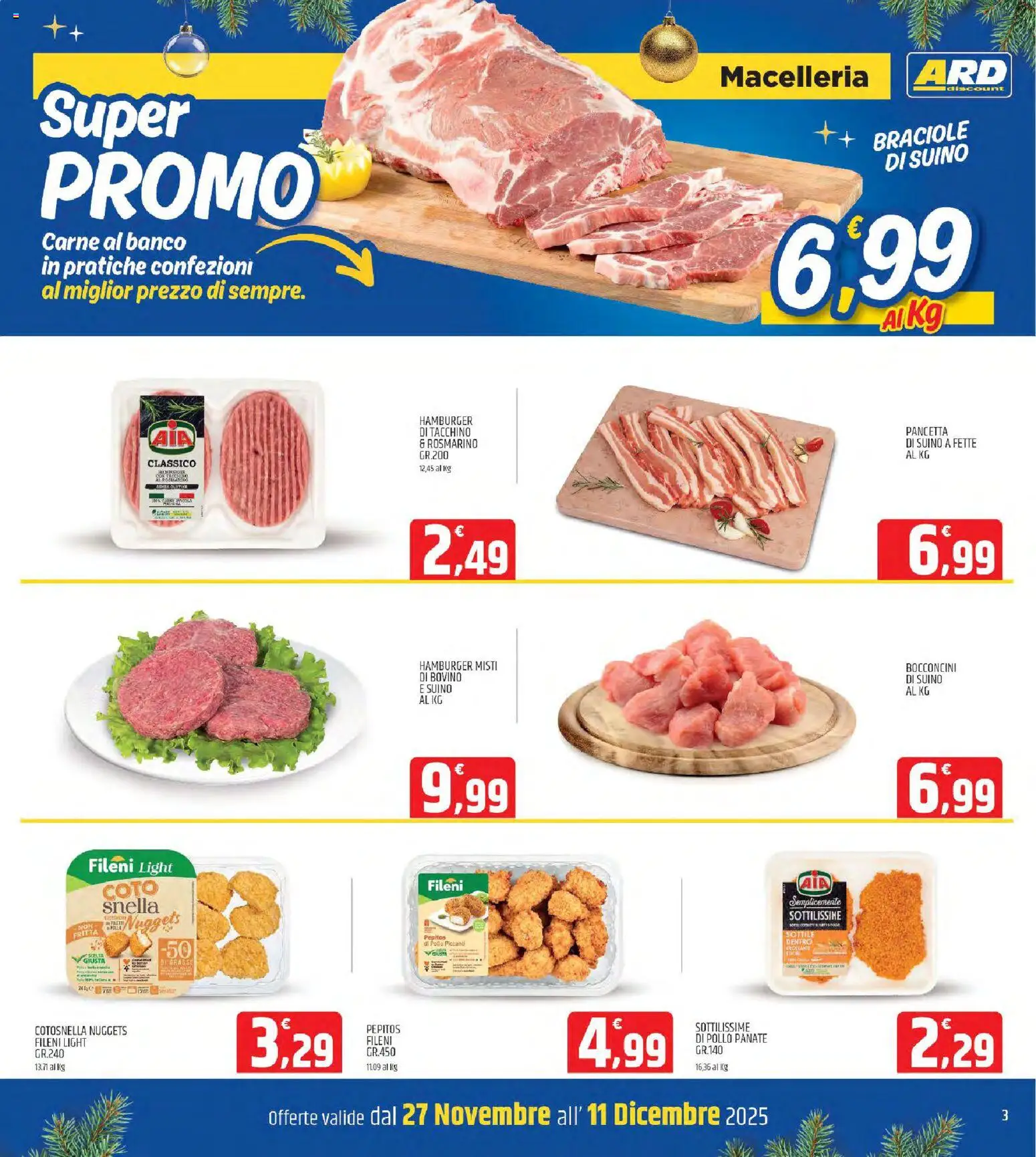 Volantino ARD Discount del 26.11.2025 | Pagina: 3 | Prodotti: Rosmarino, Pollo, Tacchino, Hamburger