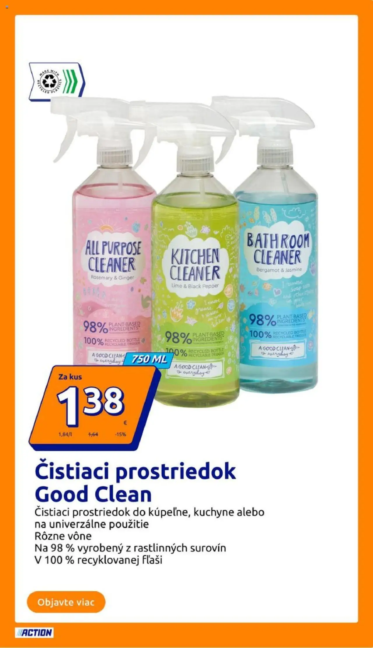 Action leták │ platný od 06.08.2025 | Strana: 9 | Produkty: Čistiaci prostriedok, Kuchyne