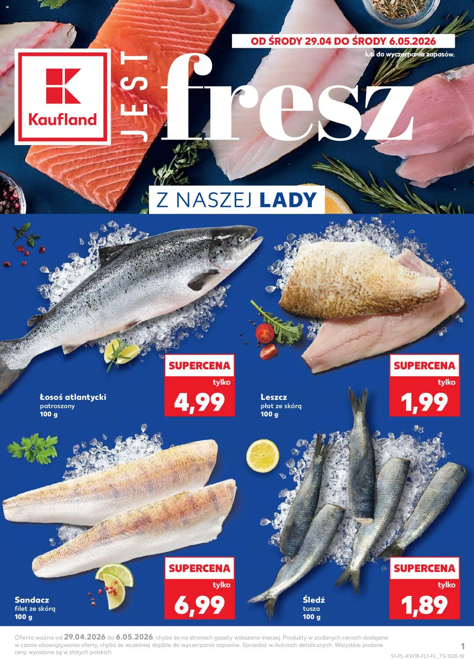 Kaufland Polsko leták - Jest fresz od 29.04.2026 | Strana: 1 | Produkty: Losos, Filet