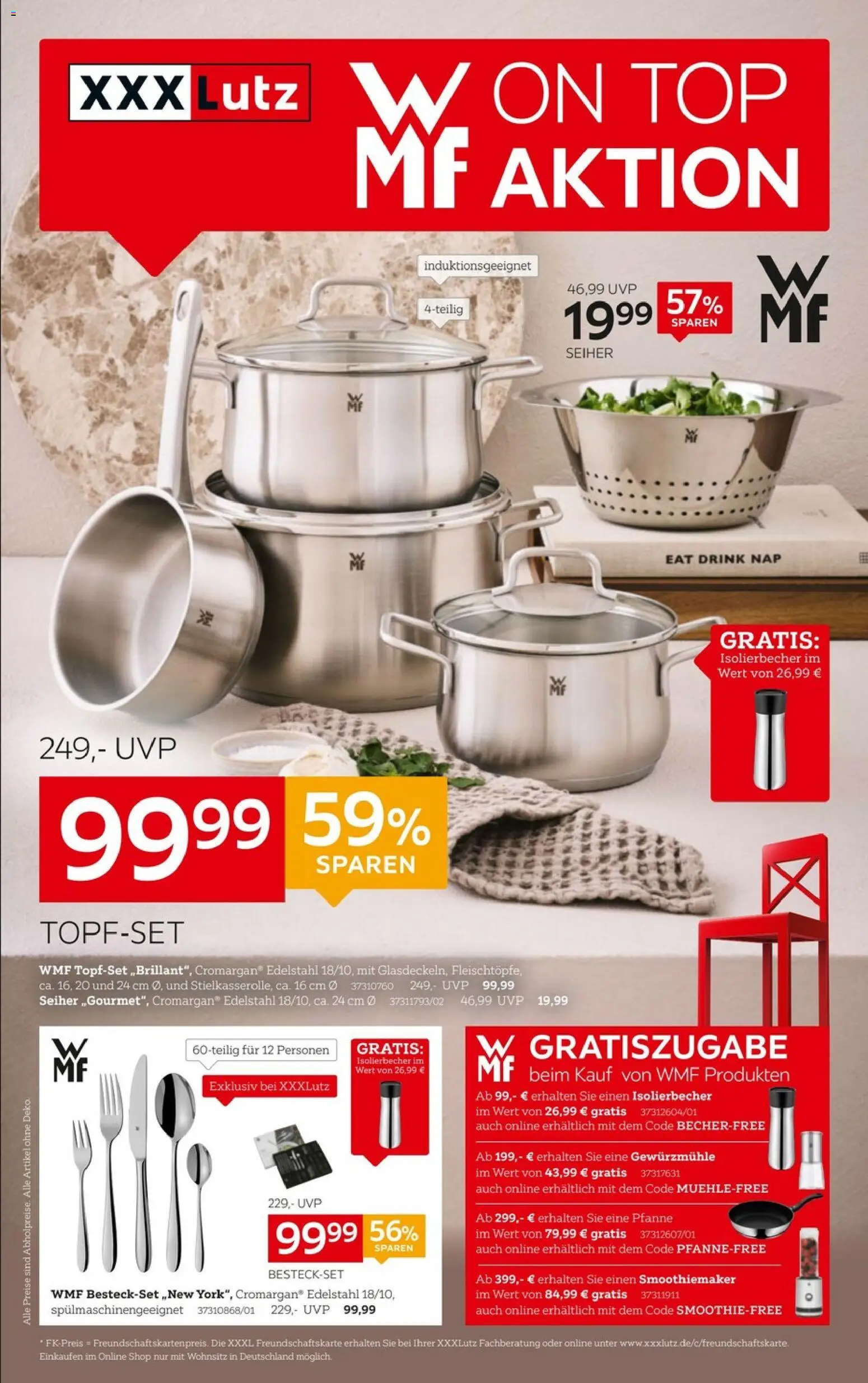 XXXLutz WMF Aktion – gültig ab 29.03.2026 | Seite: 1 | Produkte: Top