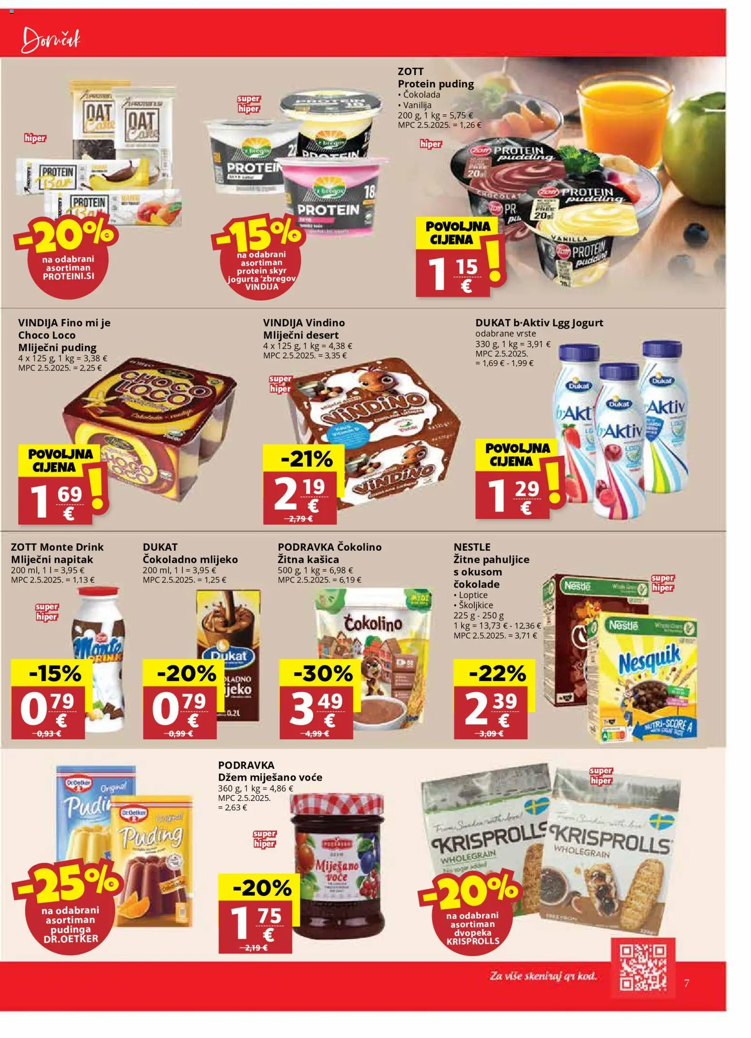 Ribola katalog | vrijedi od 29.10.2025 | Stranica: 7 | Proizvodi: Mlijeko, Jogurt, Džem, Čokolino