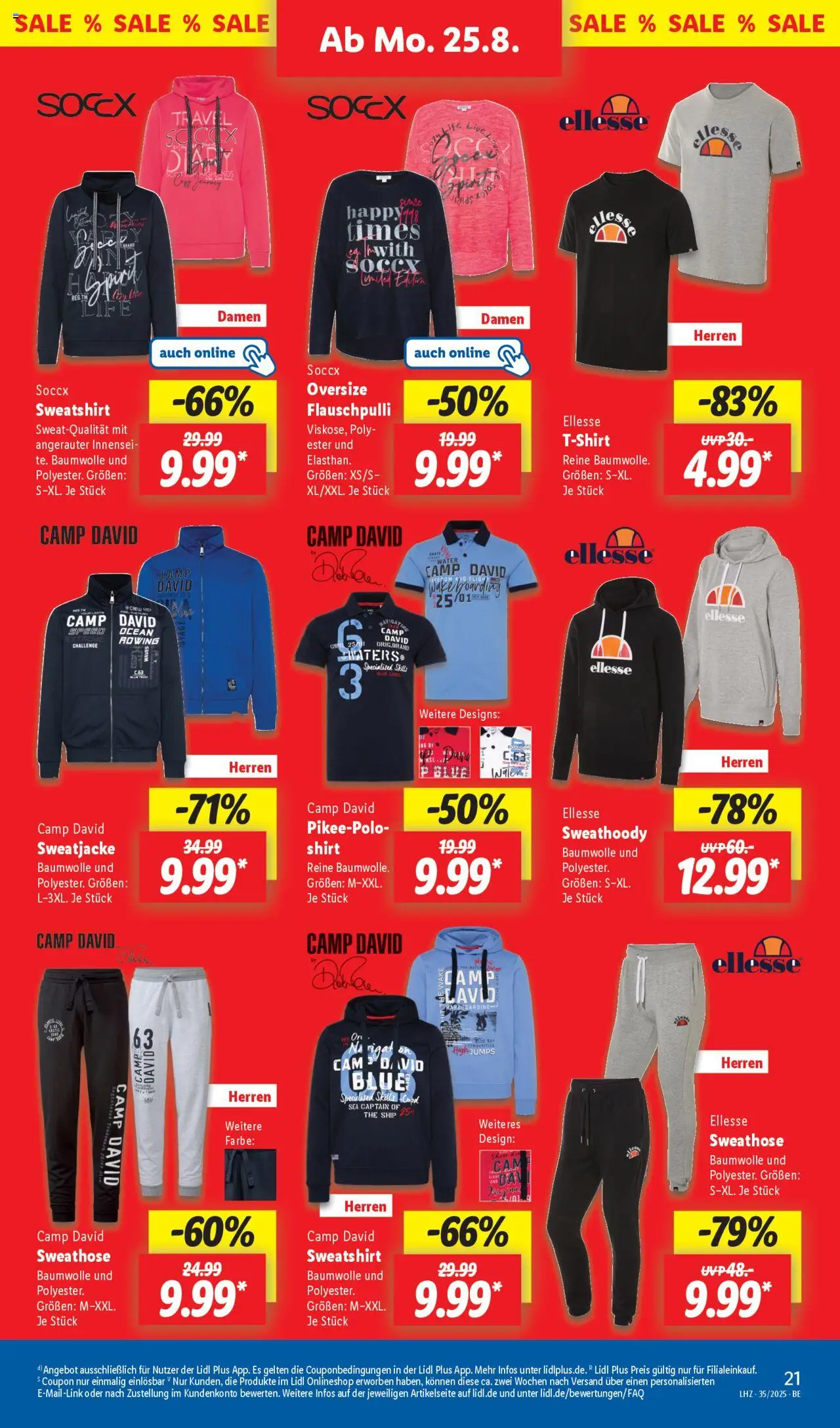 Lidl Prospekt Zossen 	 - gültig ab dem 25.08.2025 | Seite: 5 | Produkte: Shirt, Sweathose, Sweatjacke, Sweatshirt