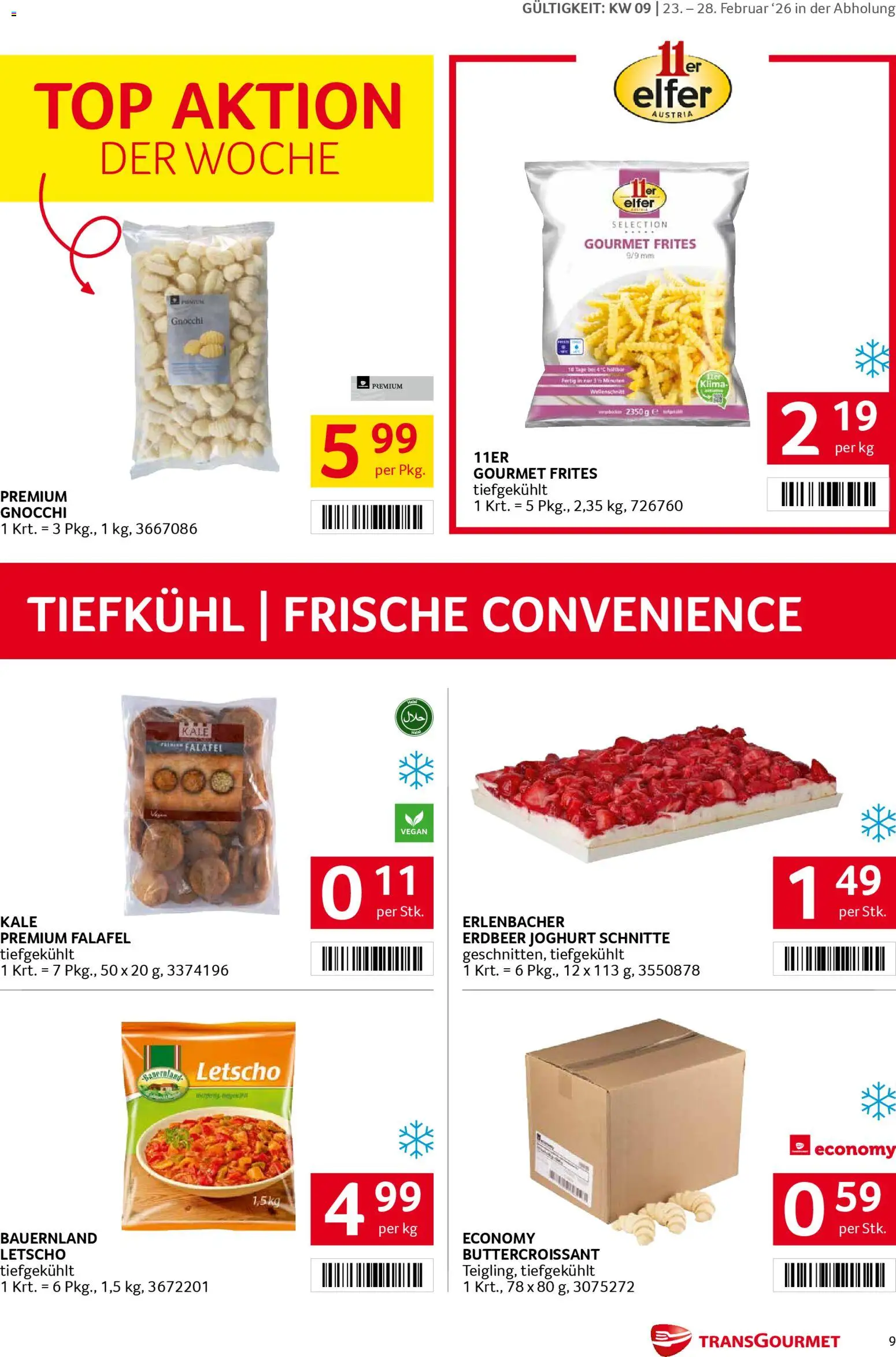 Transgourmet Flugblatt gültig ab 23.02.2026 | Seite: 9 | Produkte: Joghurt