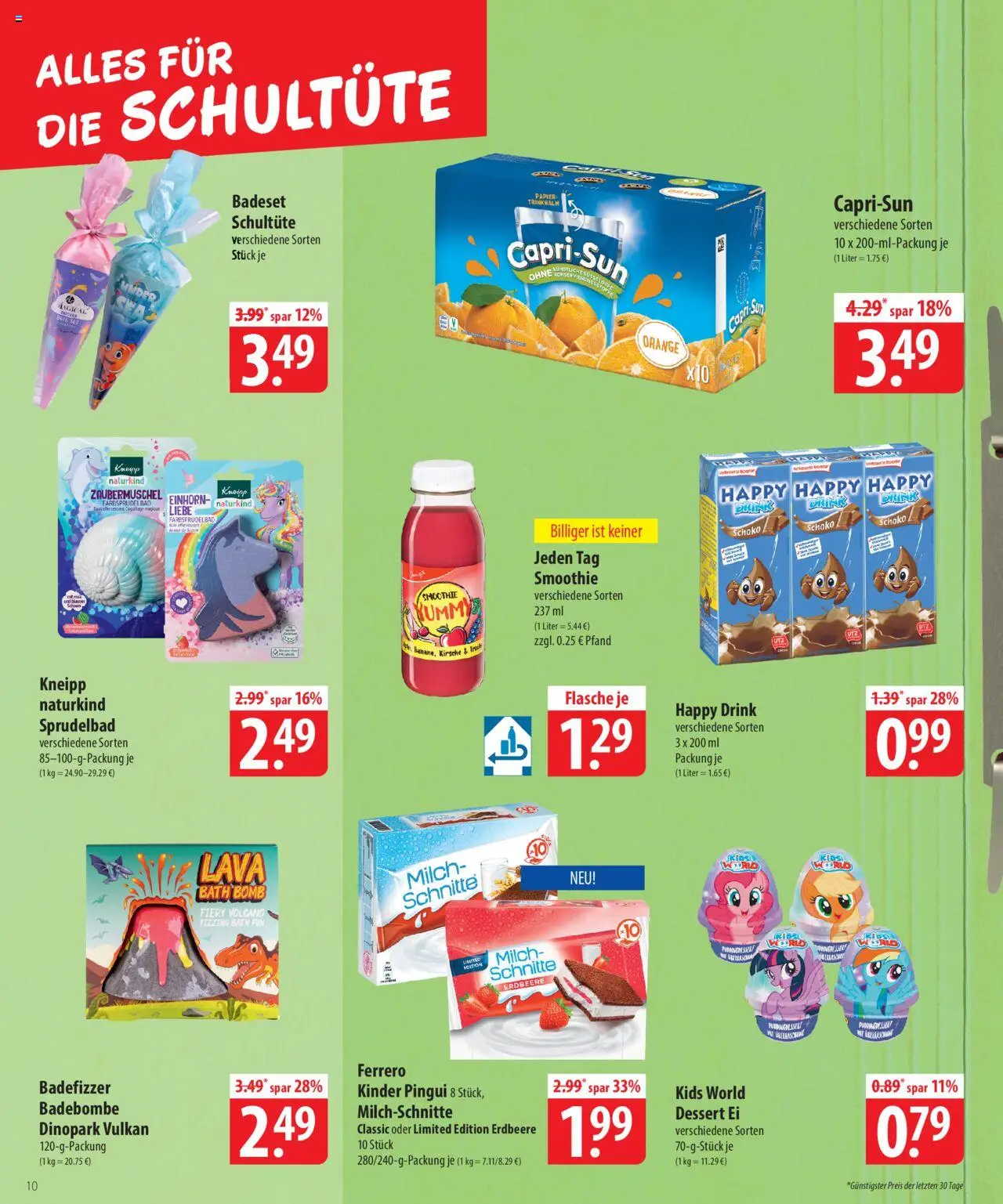 Famila  Alles für die Schule! - gültig ab dem 25.08.2025 | Seite: 10 | Produkte: Milch, Bad