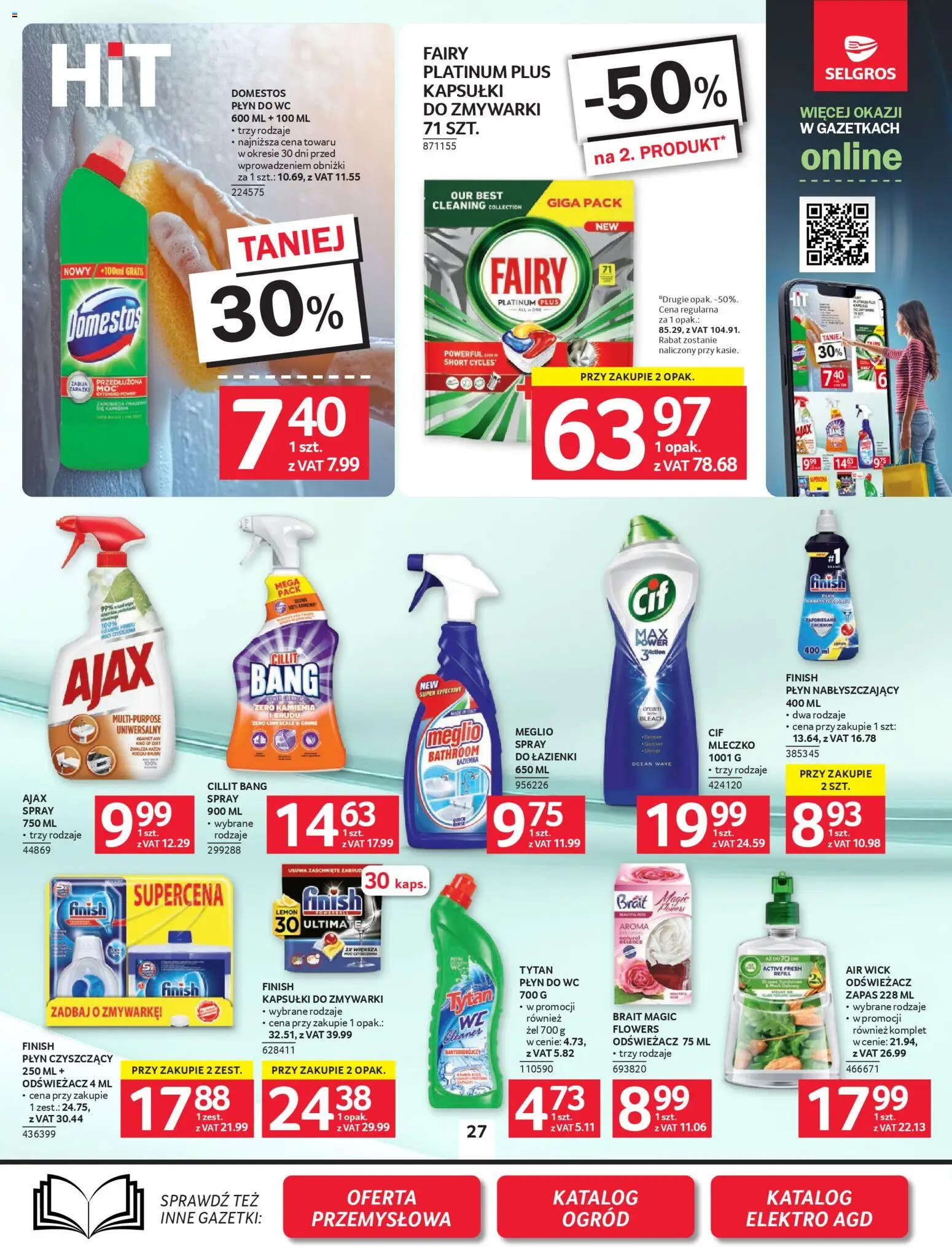 Selgros cash&carry gazetka od 05.03.2026 | Strona: 25 | Produkty: Meglio, Odświeżacz, Fairy platinum, Finish