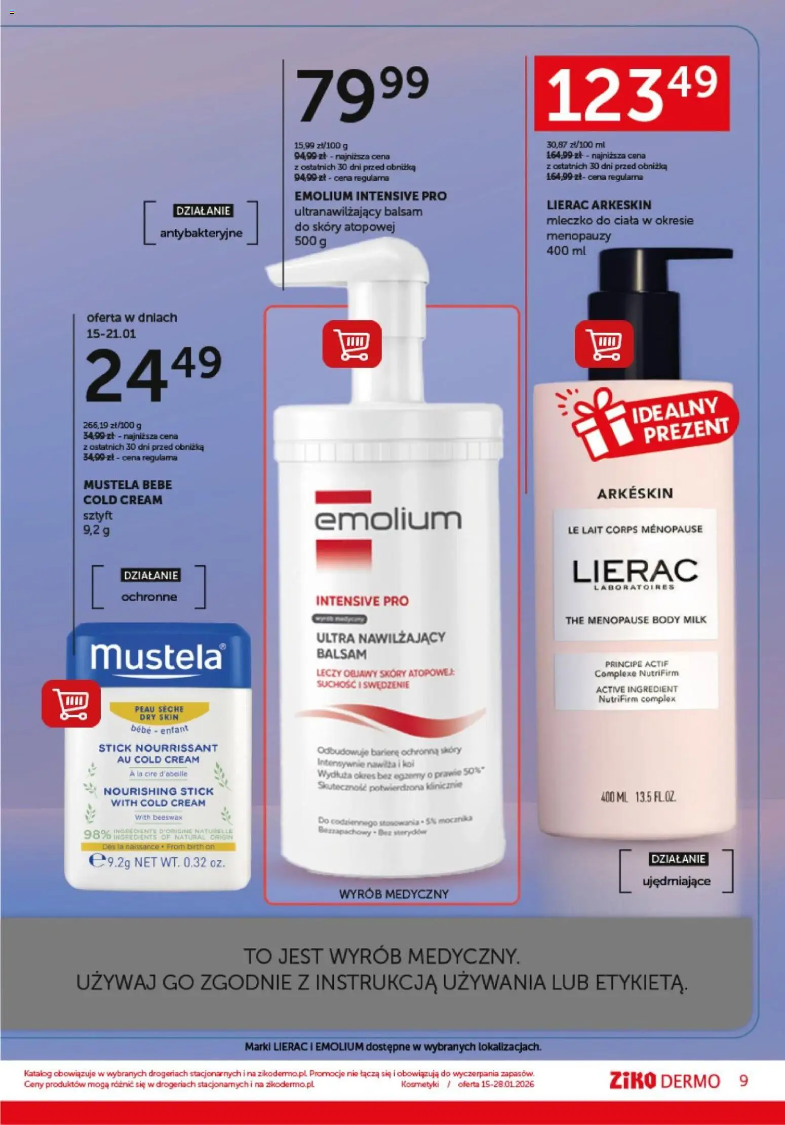 Ziko Gazetka od 15.01.2026 | Strona: 9 | Produkty: Kosmetyki, Body, Mleczko do ciała