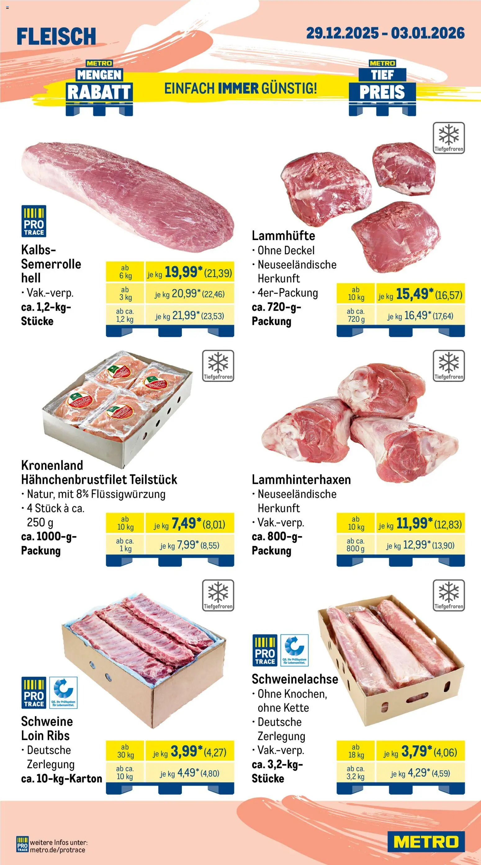 Metro Wochen-Angebote Gastro – gültig ab 29.12.2025 | Seite: 3 | Produkte: Fleisch