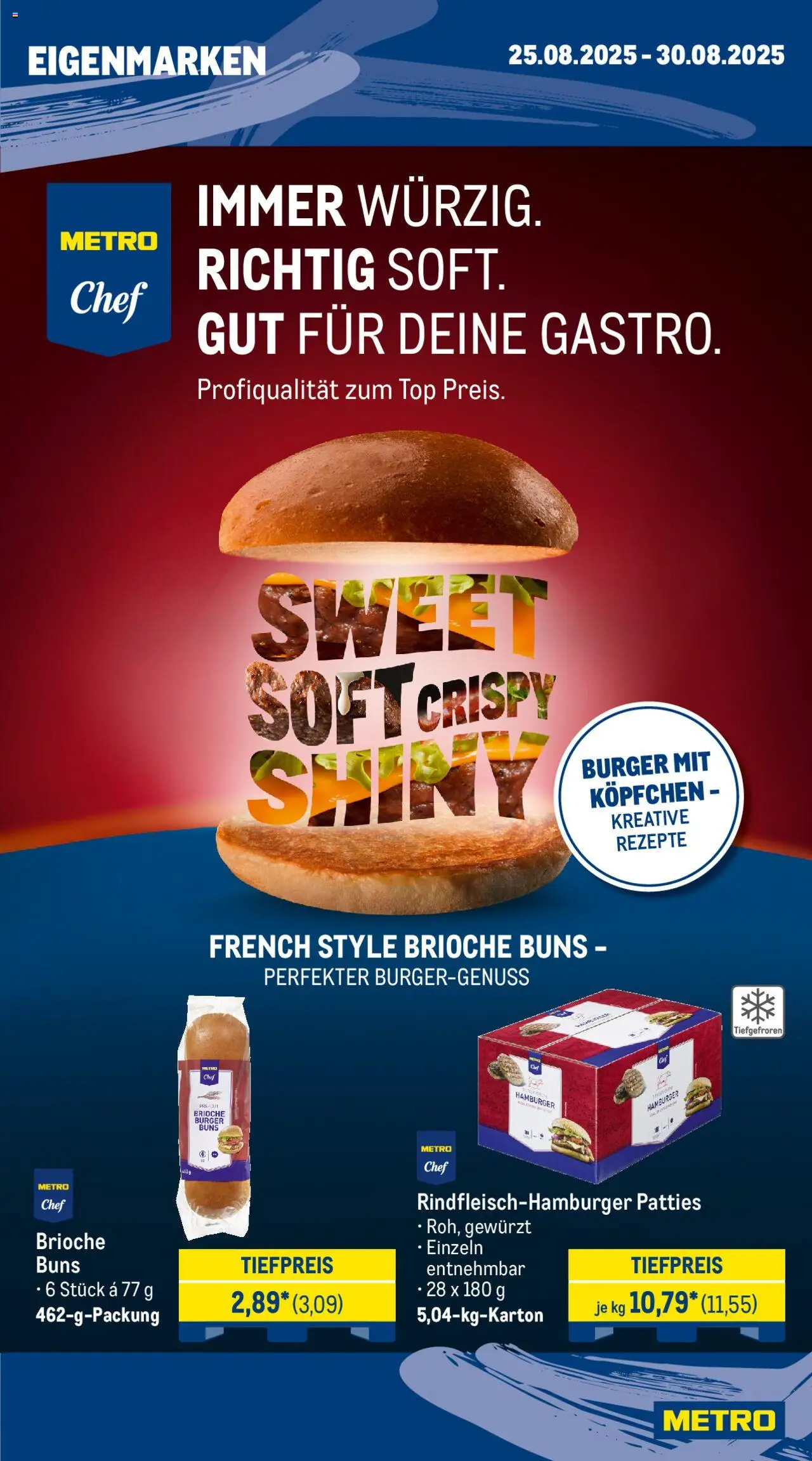 Metro Wochen-Angebote Gastro - gültig ab dem 25.08.2025 | Seite: 14 | Produkte: Top, Burger