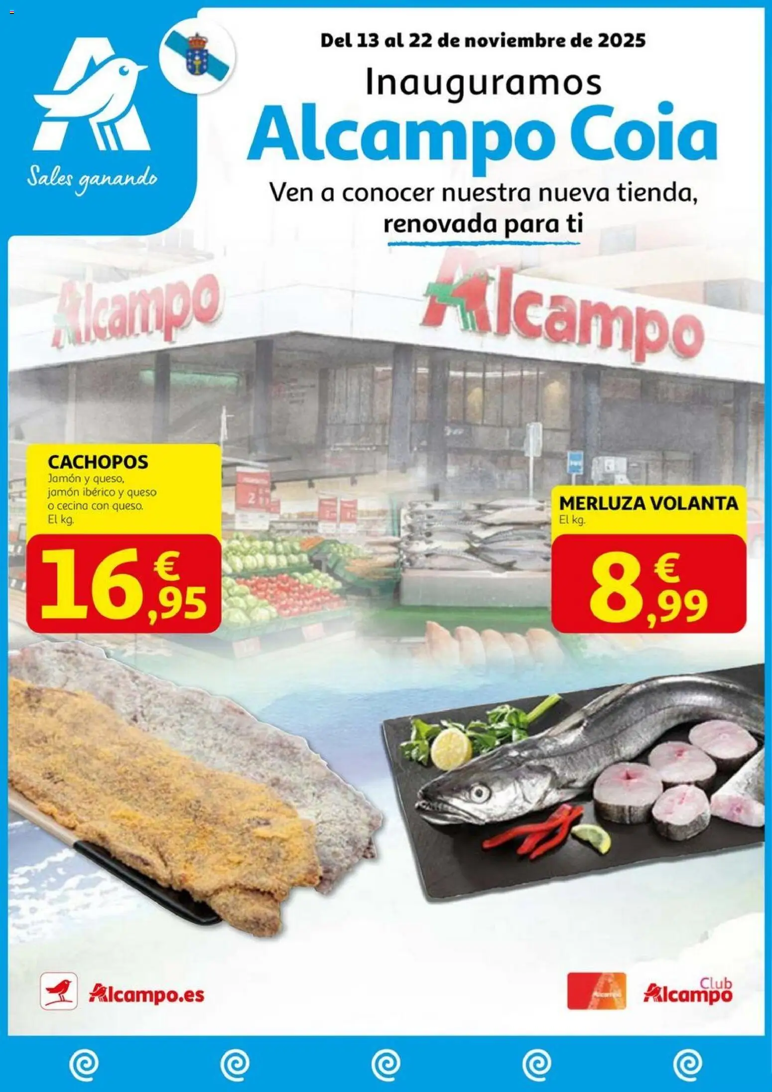Alcampo - Reapertura Vigo  │ válido desde el 13.11.2025 | Página: 1 | Productos: Queso, Jamón ibérico, Jamón