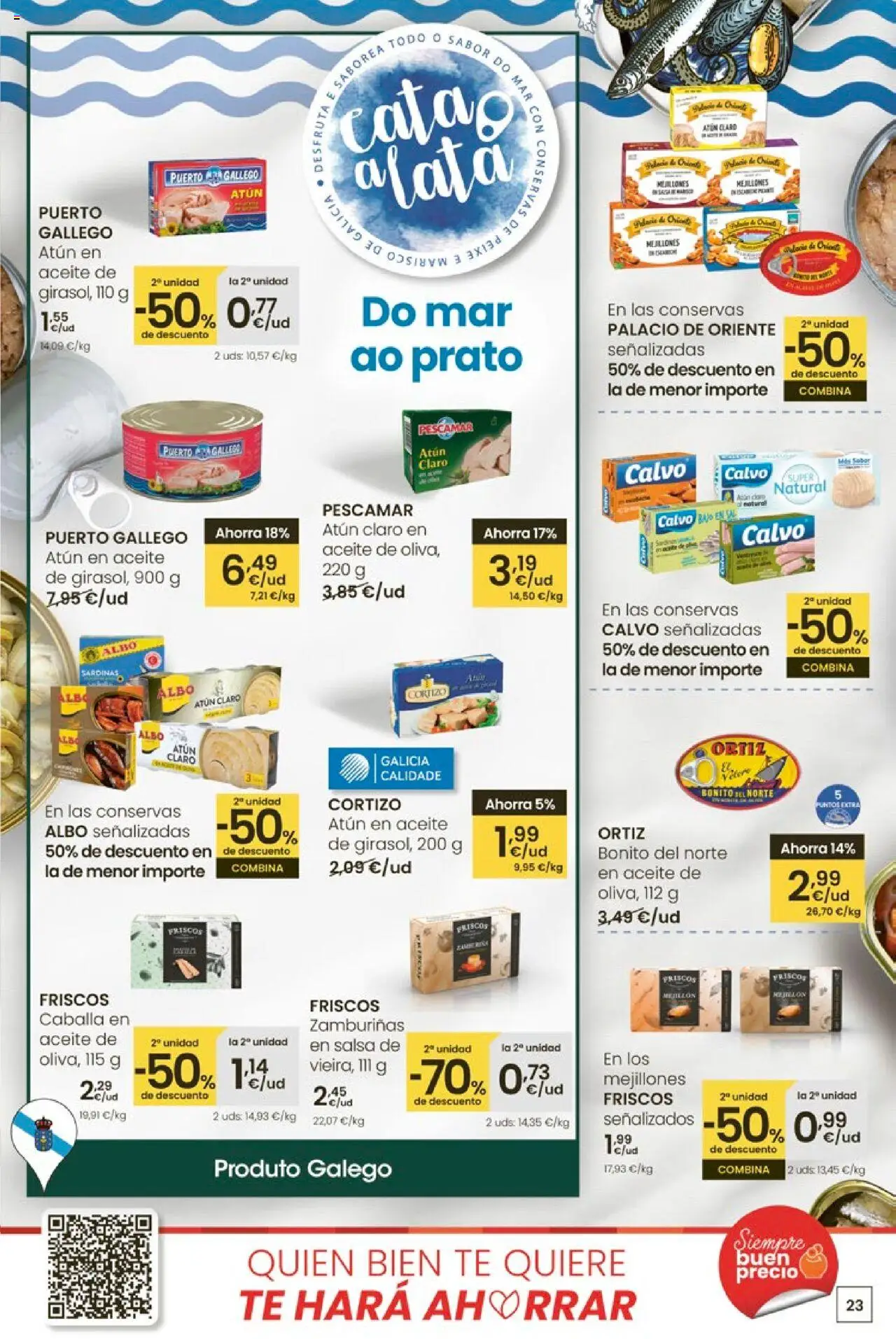 Eroski - Ofertón  │ válido desde el 02.10.2025 | Página: 23 | Productos: Aceite, Té, Σταθμός εργασίας, Atún claro