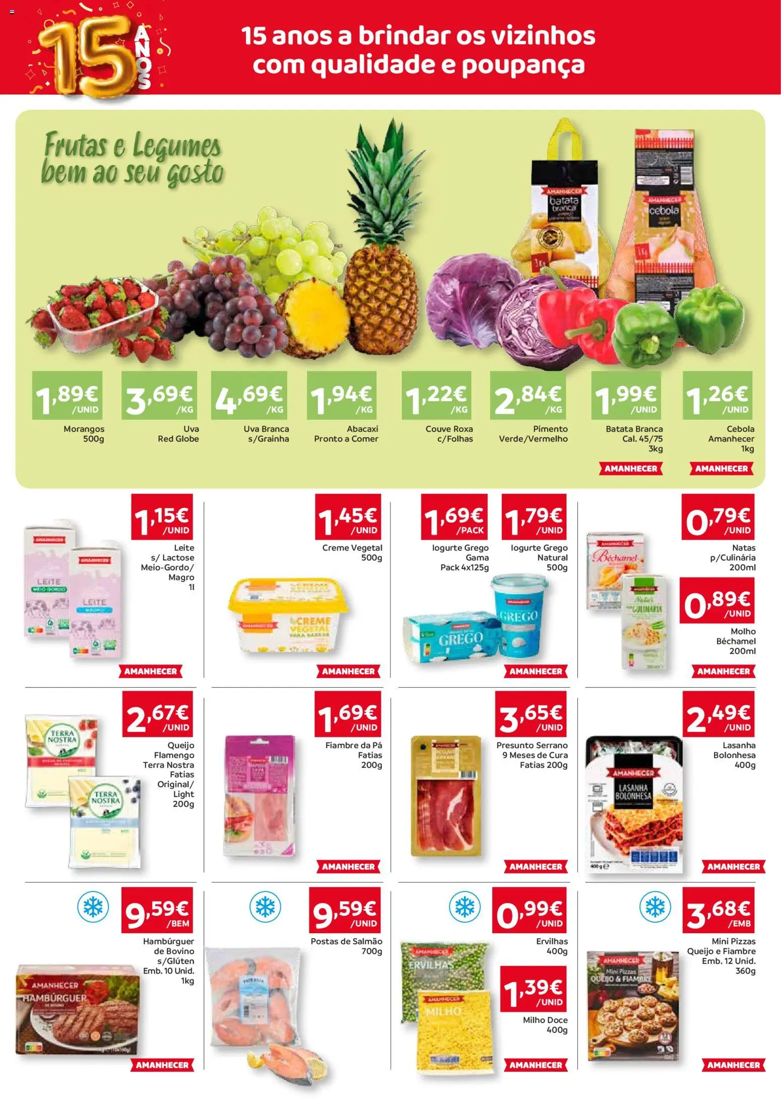 Amanhecer Folheto Madeira │ válido de 23.04.2026 | Página: 2 | Produtos: Batata, Hambúrguer, Salmão, Couve