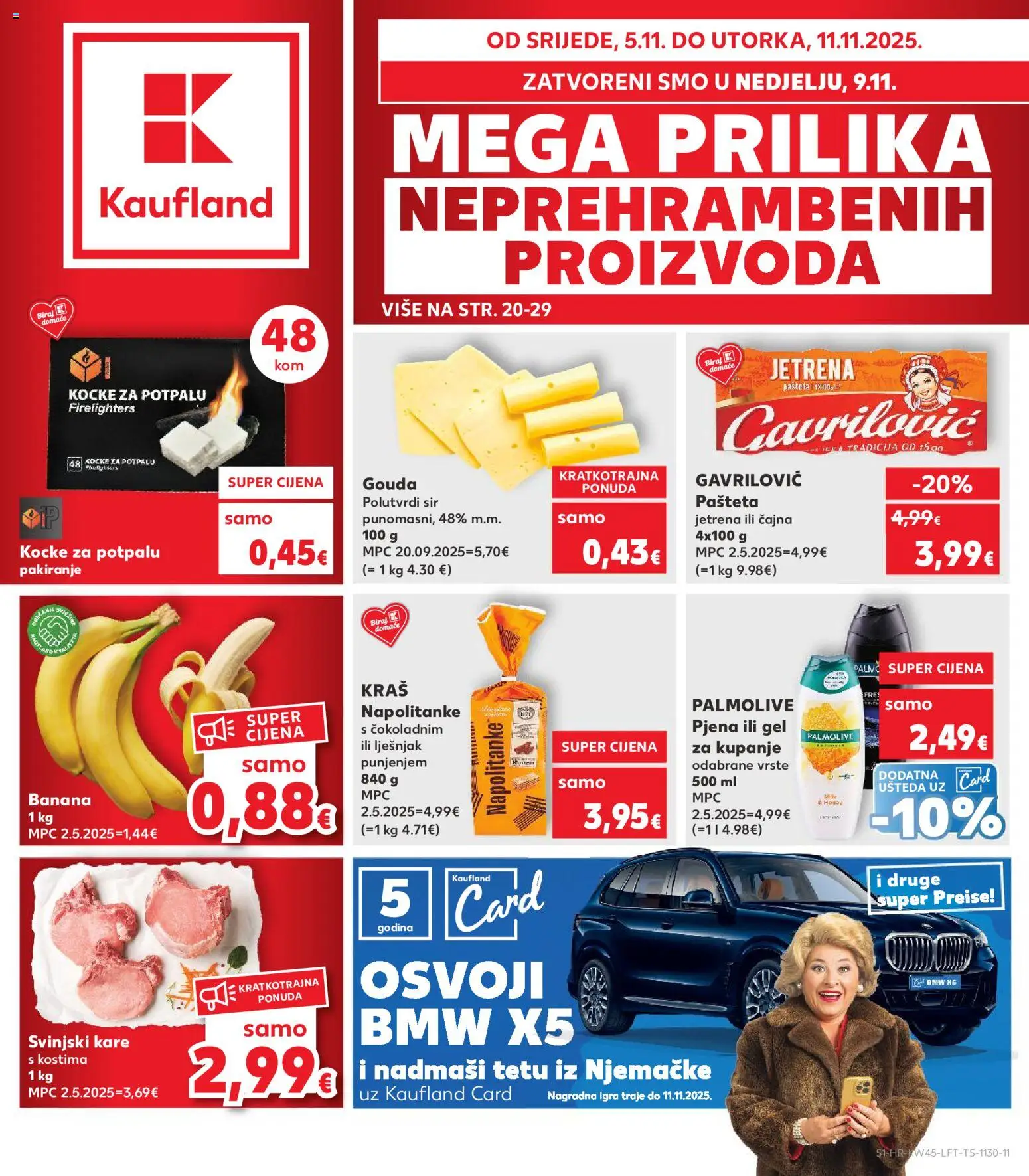 Kaufland katalog | vrijedi od 05.11.2025 | Stranica: 1 | Proizvodi: Lješnjak, Pašteta, Igra, Gouda
