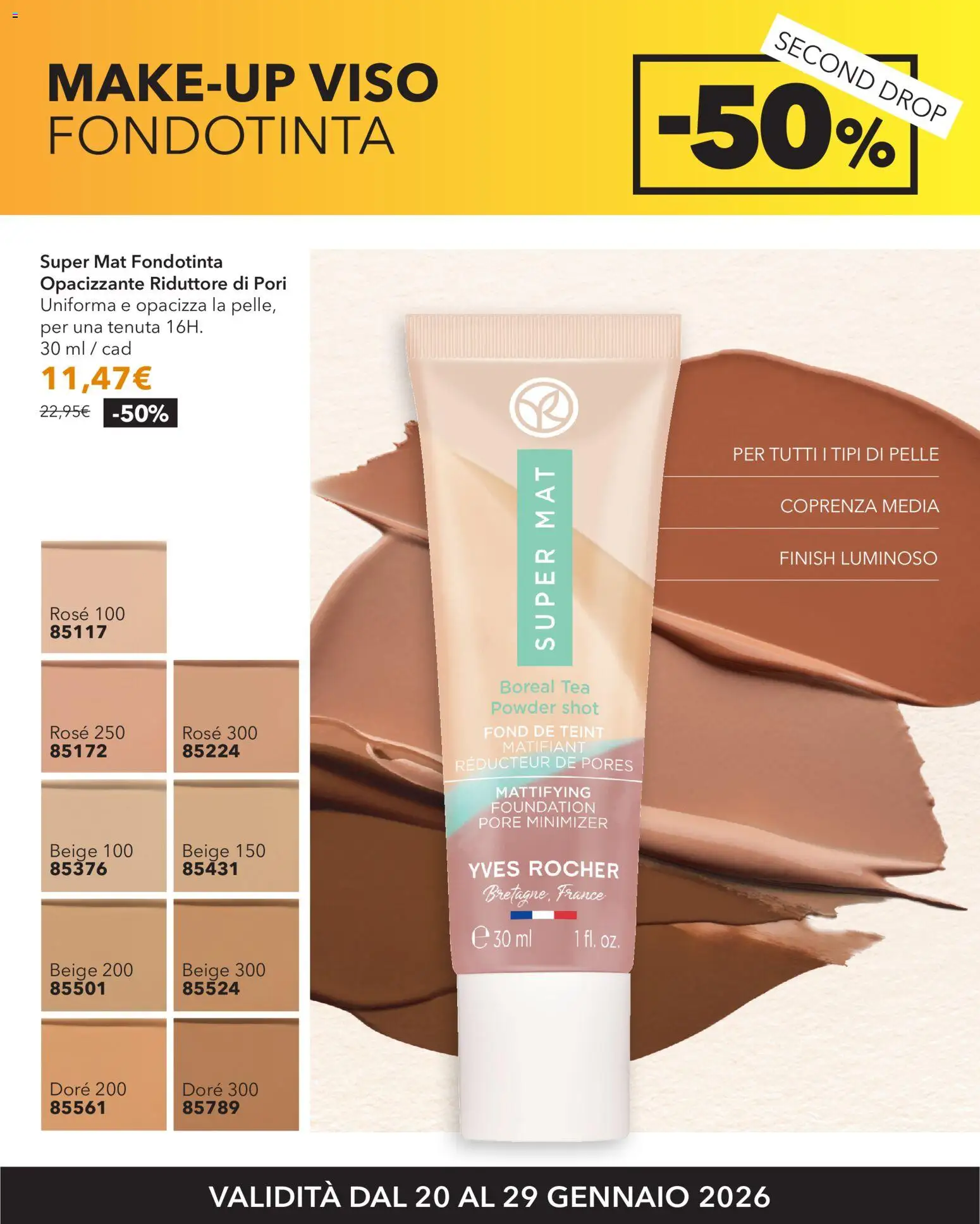 Volantino Yves Rocher del 20.01.2026 | Pagina: 10 | Prodotti: Fondotinta