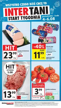 Intermarche Gazetka od 31.07.2025 | Strona: 45 | Produkty: Radio, Mięso, Mięso mielone, Szynka