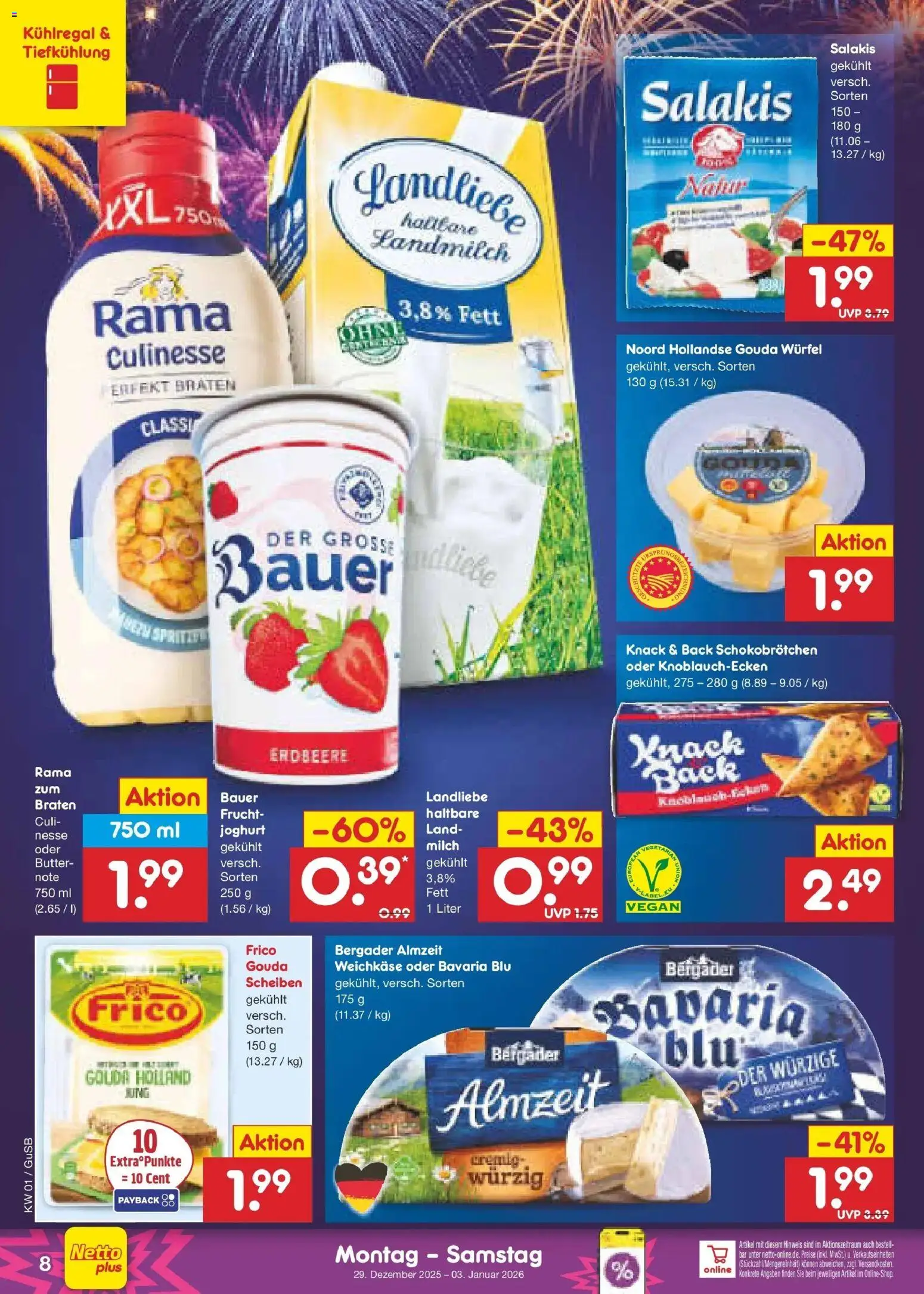 Netto Marken-Discount prospekt Machern	 – gültig ab 28.12.2025 | Seite: 8 | Produkte: Rama, Butter, Joghurt, Gouda