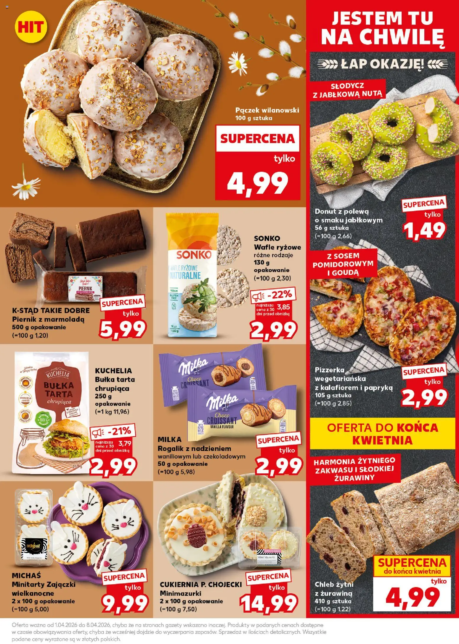 Kaufland Polsko leták - Mocny start od 07.04.2026 | Strana: 23 | Produkty: Vegan, Chléb, Milka, Croissant
