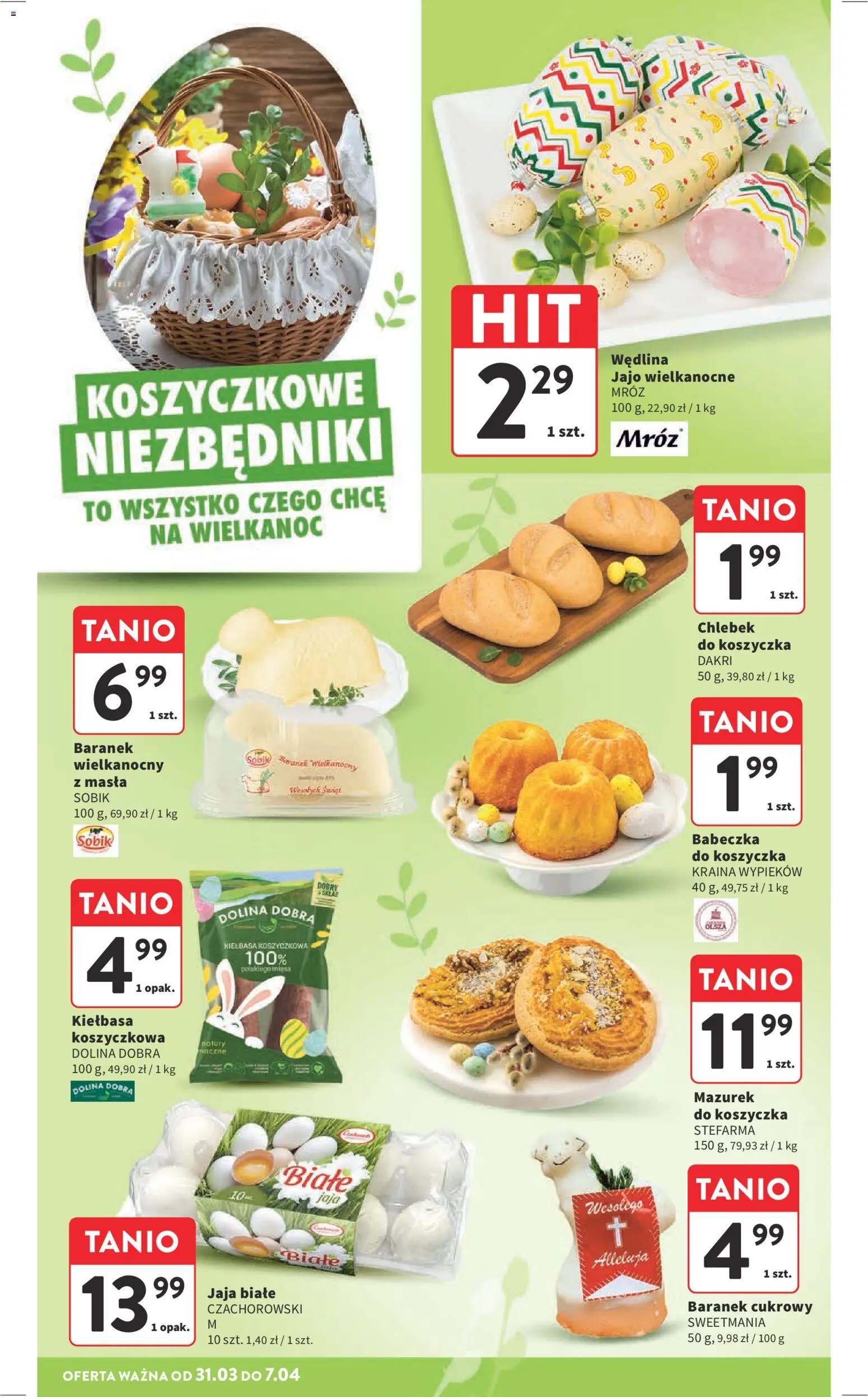Intermarche gazetka od 31.03.2026 | Strona: 12 | Produkty: Kiełbasa, Jaja