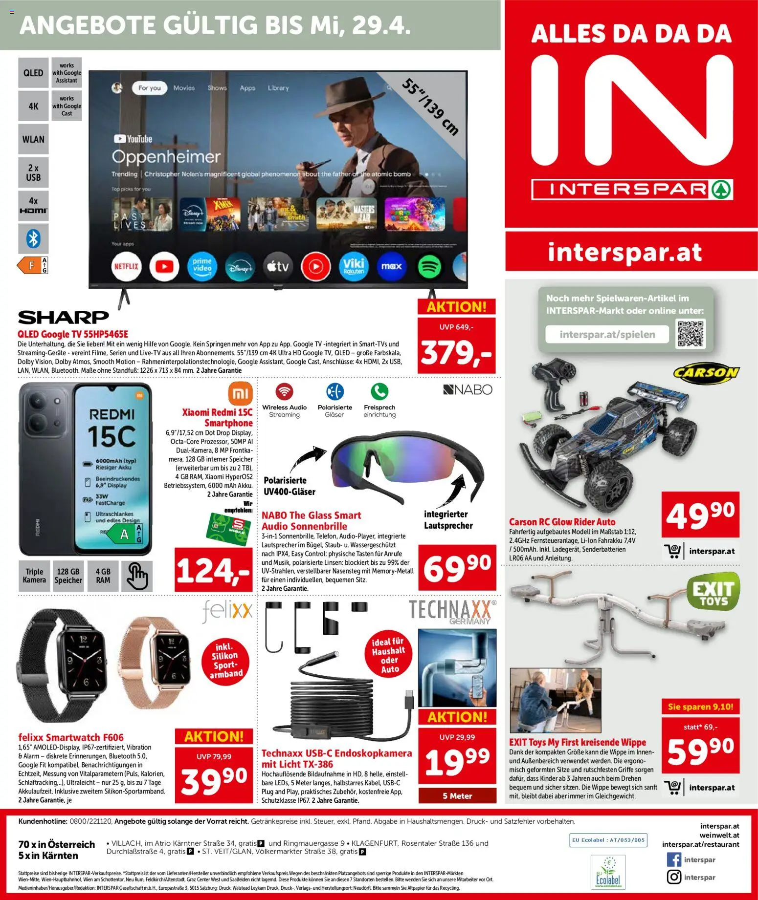 Interspar Flugblatt - Kärnten gültig ab 09.04.2026 | Seite: 24 | Produkte: Smartphone, Video, Audio, Smartwatch