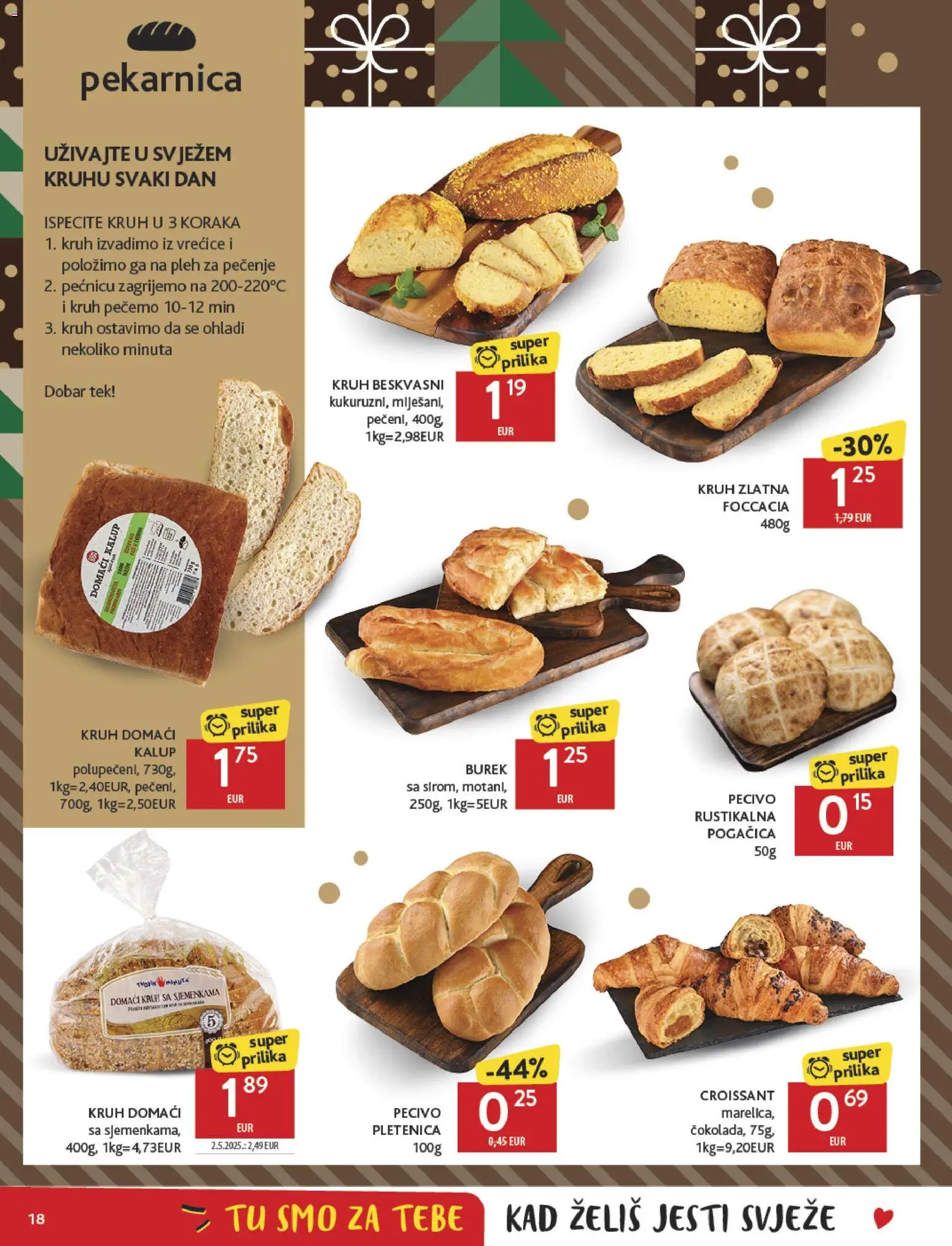 Konzum katalog | vrijedi od 10.12.2025 | Stranica: 18 | Proizvodi: Kruh, Burek, Pecivo