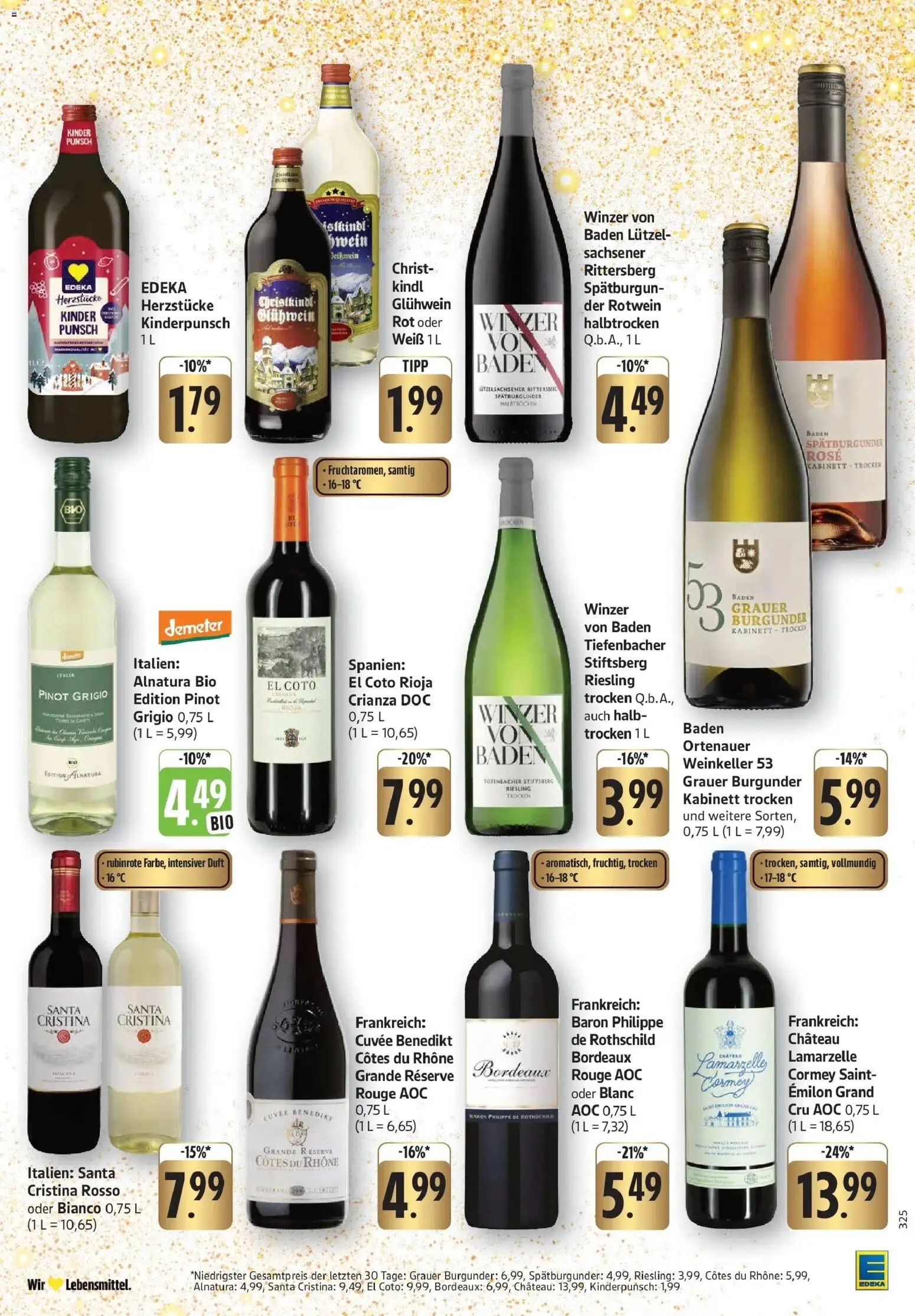 Edeka prospekt Weinheim	 – gültig ab 15.12.2025 | Seite: 29 | Produkte: Rotwein, Rotwein halbtrocken, Duft, Rouge