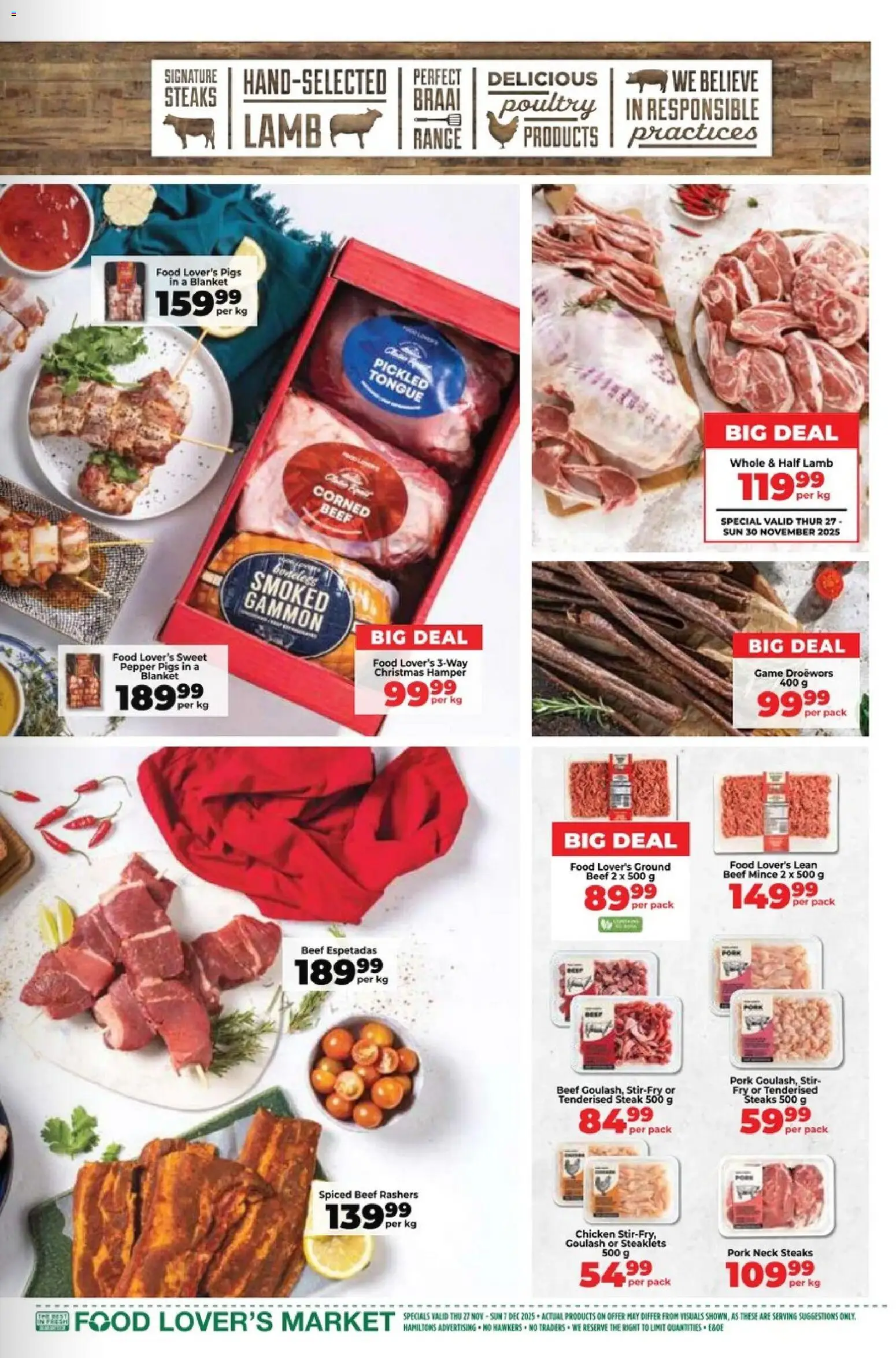 New Food Lover's Market catalogue – valid from 27.11.2025 | Page: 5 | Products: Blanket, Limpiador íntimo, Pork, Pepper