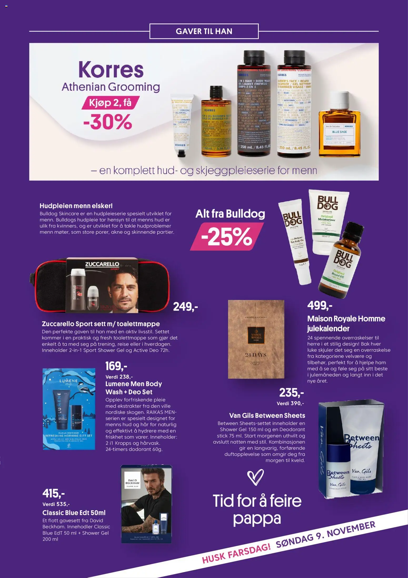 {H1} | Side: 9 | Produkter: Deodorant, Body, Датчик руху, Gavesett