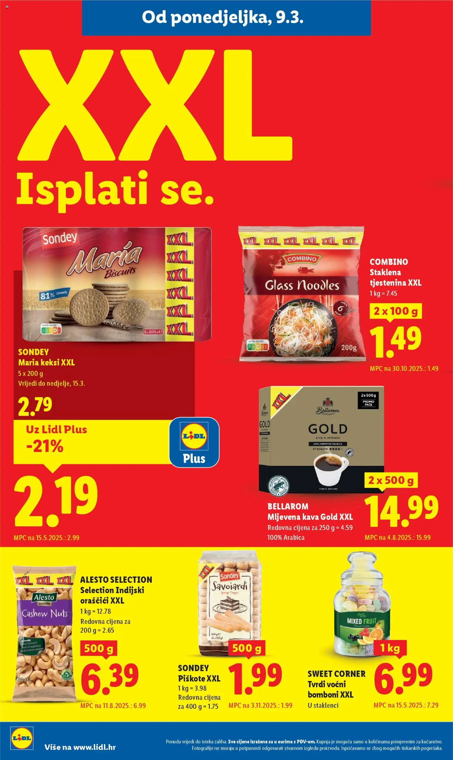 Lidl katalog | vrijedi od 09.03.2026 | Stranica: 8 | Proizvodi: Mljevena kava, Kava, Bomboni, Tjestenina