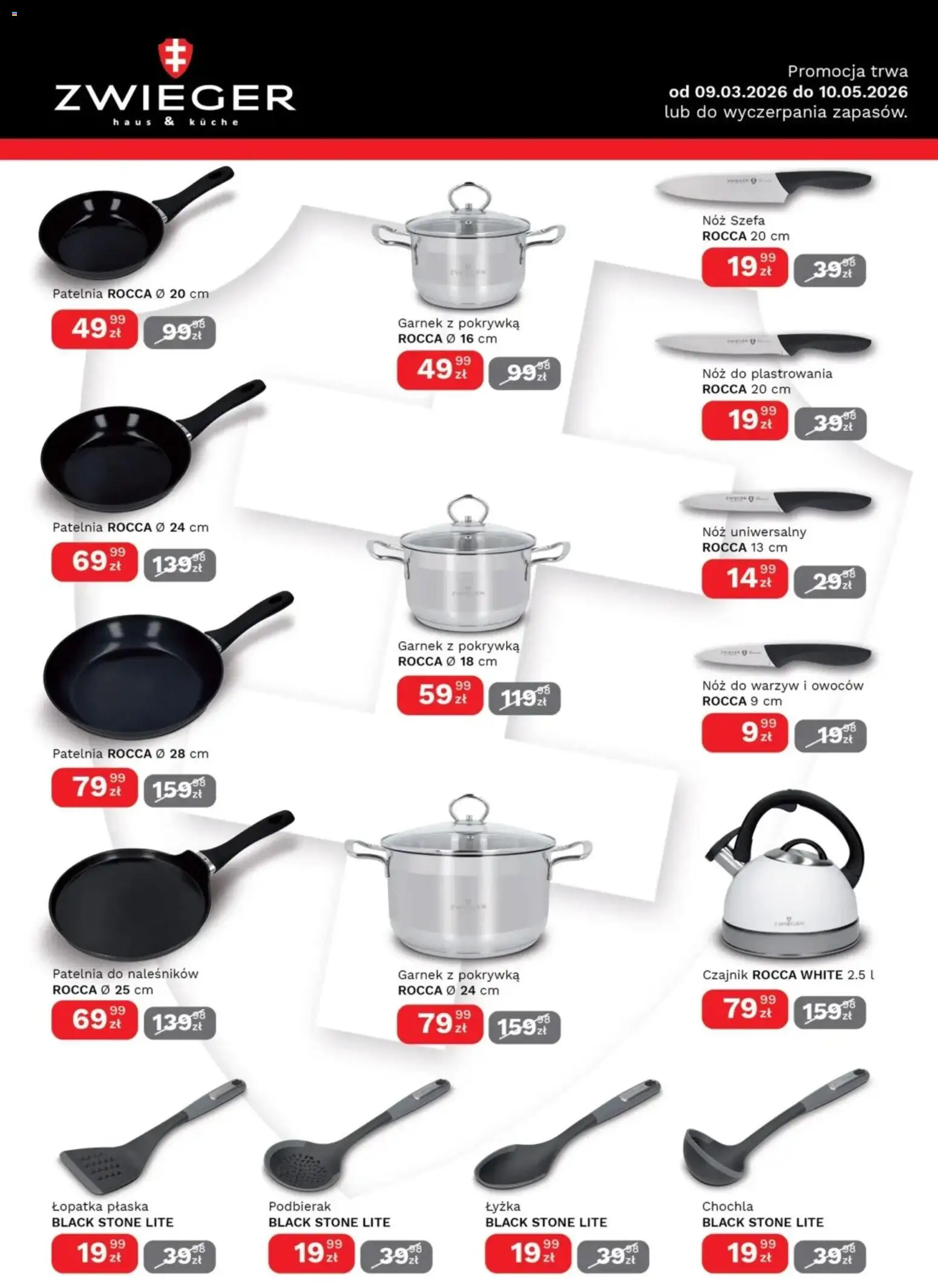 Prim Market promocja - Akcja Lojalnościowa Akcesoria Kuchenne Zwieger od 09.03.2026 | Strona: 1 | Produkty: Czajnik, Garnek, Patelnia