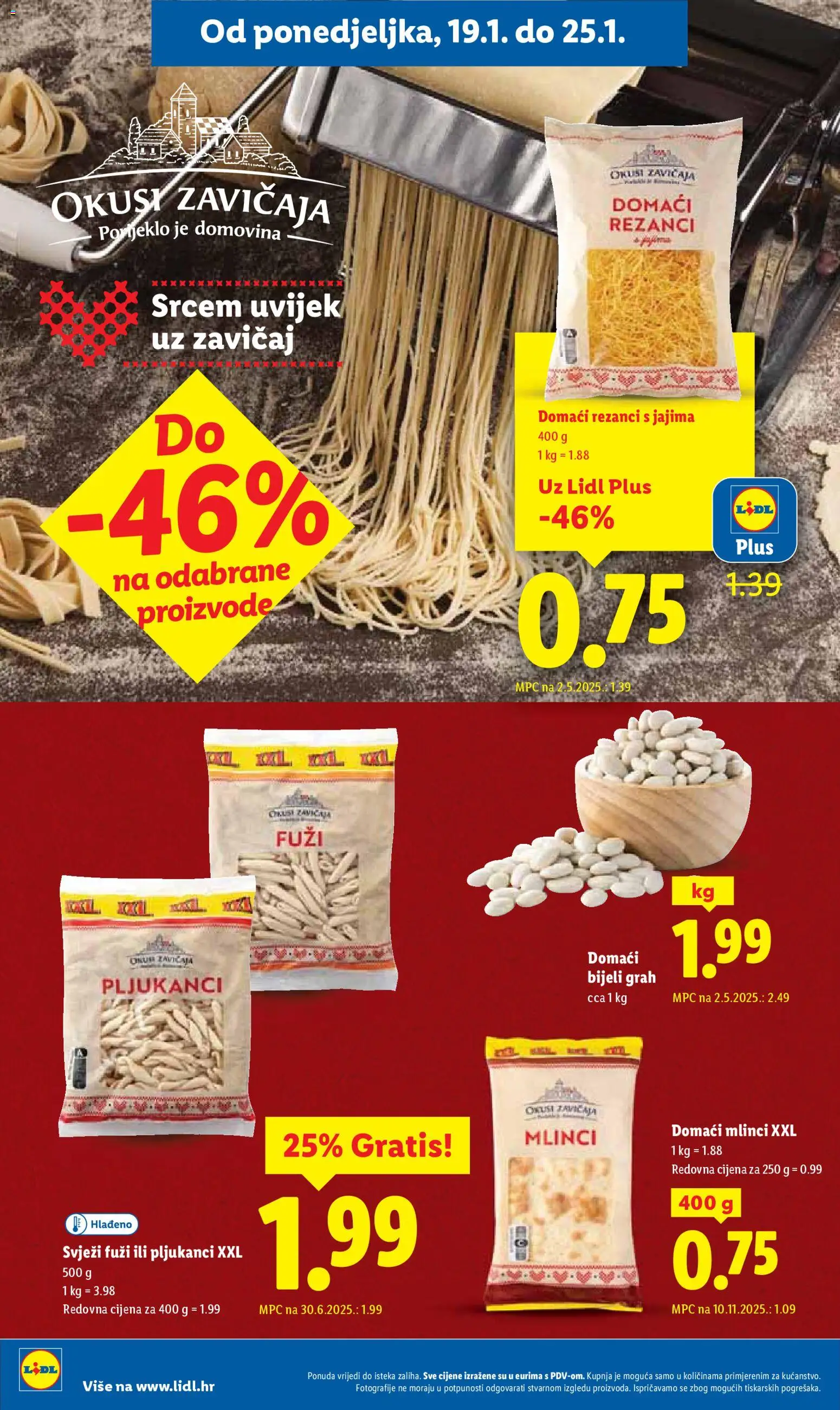 Lidl katalog | vrijedi od 19.01.2026 | Stranica: 10 | Proizvodi: Grah, Mlinci, Rezanci