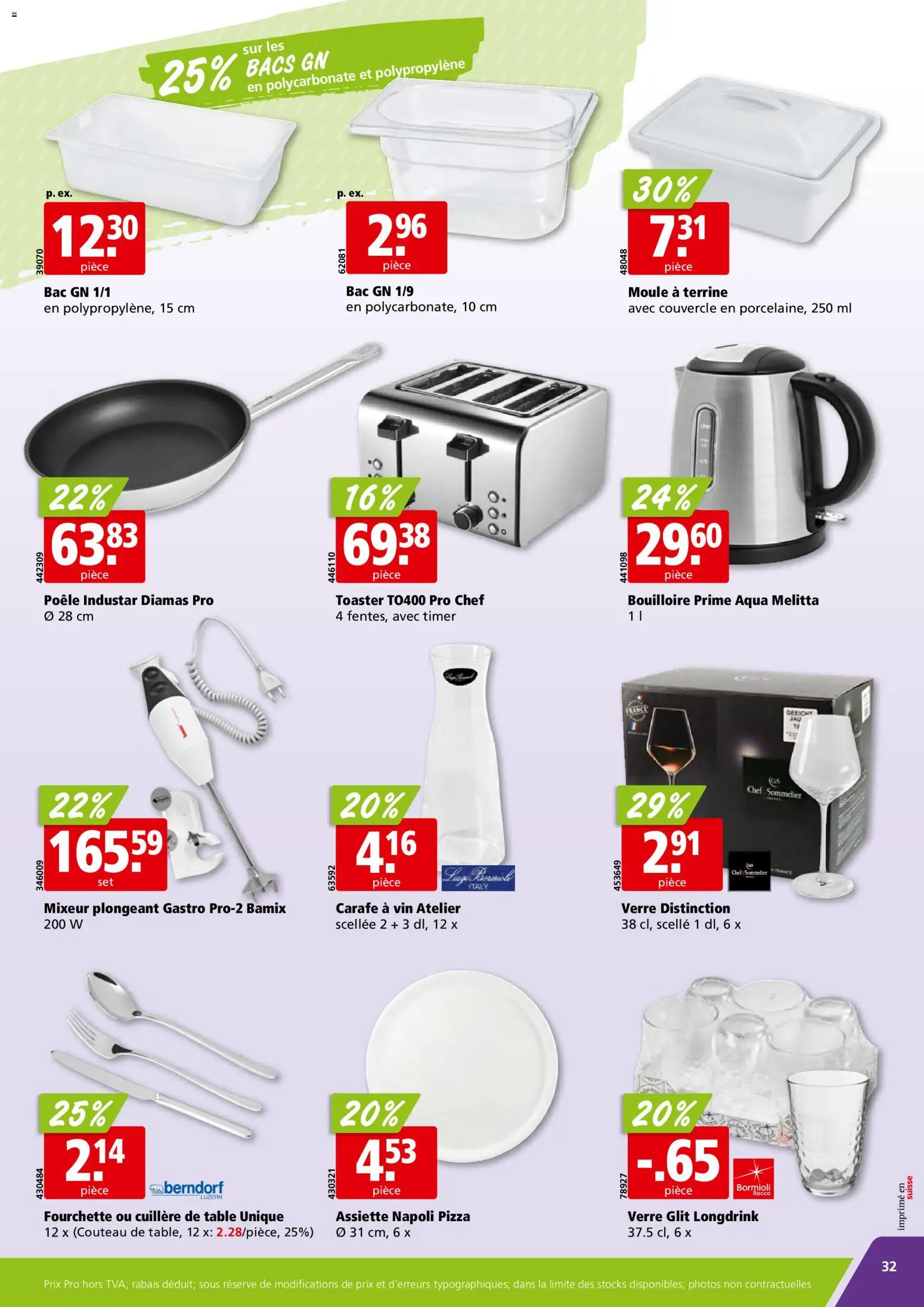 Aligro Aktionen Chavannes, Matran, Genève, Sion – gültig ab 17.11.2025 | Seite: 32 | Produkte: Melitta, Toaster, Pizza