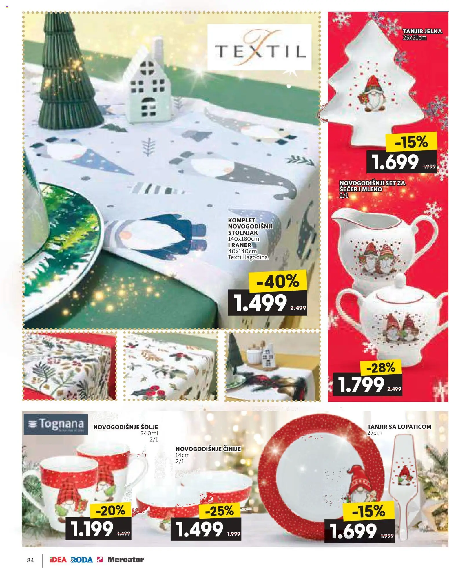 Idea katalog - važi od 11.12.2025 | Strana: 84 | Proizvode: Tanjir, Šećer, Stolnjak, Mleko