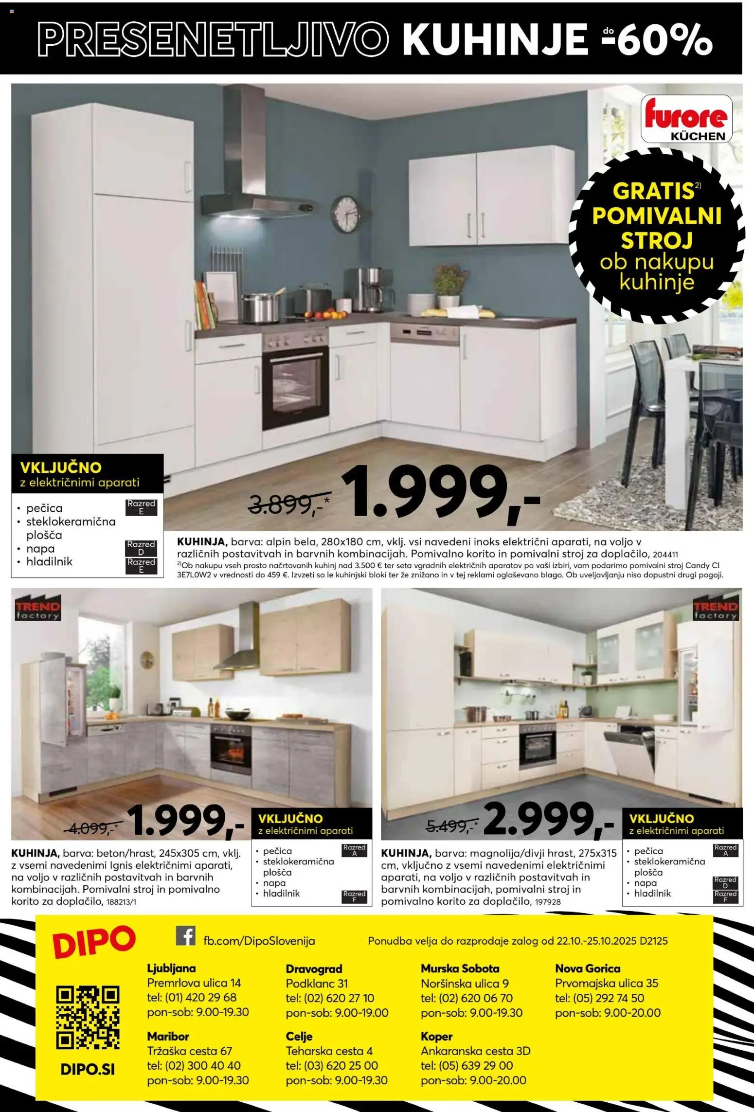 Novi Dipo katalog ponudbe – veljaven od 22.10.2025 | Stran: 16 | Izdelki: Hladilnik, Pecica, Pomivalni stroj, Barva