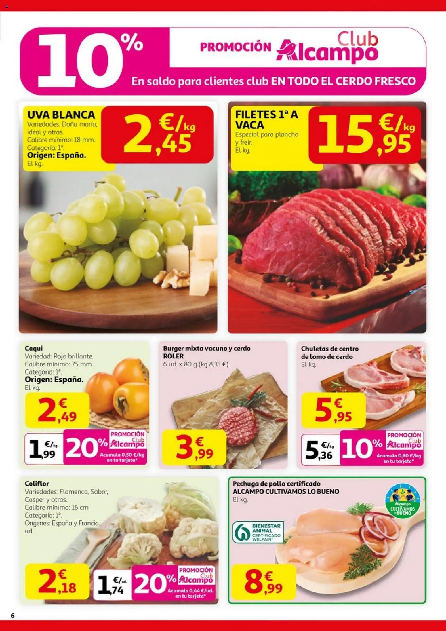 Alcampo - SM Madrid │ válido desde el 23.10.2025 | Página: 6 | Productos: Cerdo, Plancha