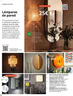 Vista previa Catálogo IKEA Iluminación y hogar inteligente válido desde el 06.03.2026 | Página: 18 | Productos: Lámpara de pared, Té, Galette de chaise, Espejo