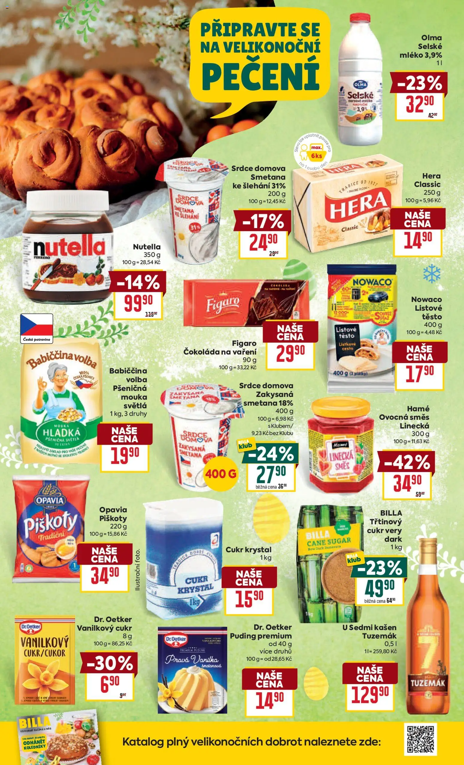 Billa Velký leták od 11.03.2026 | Strana: 4 | Produkty: Čokoláda, Mouka, Tuzemák, Těsto