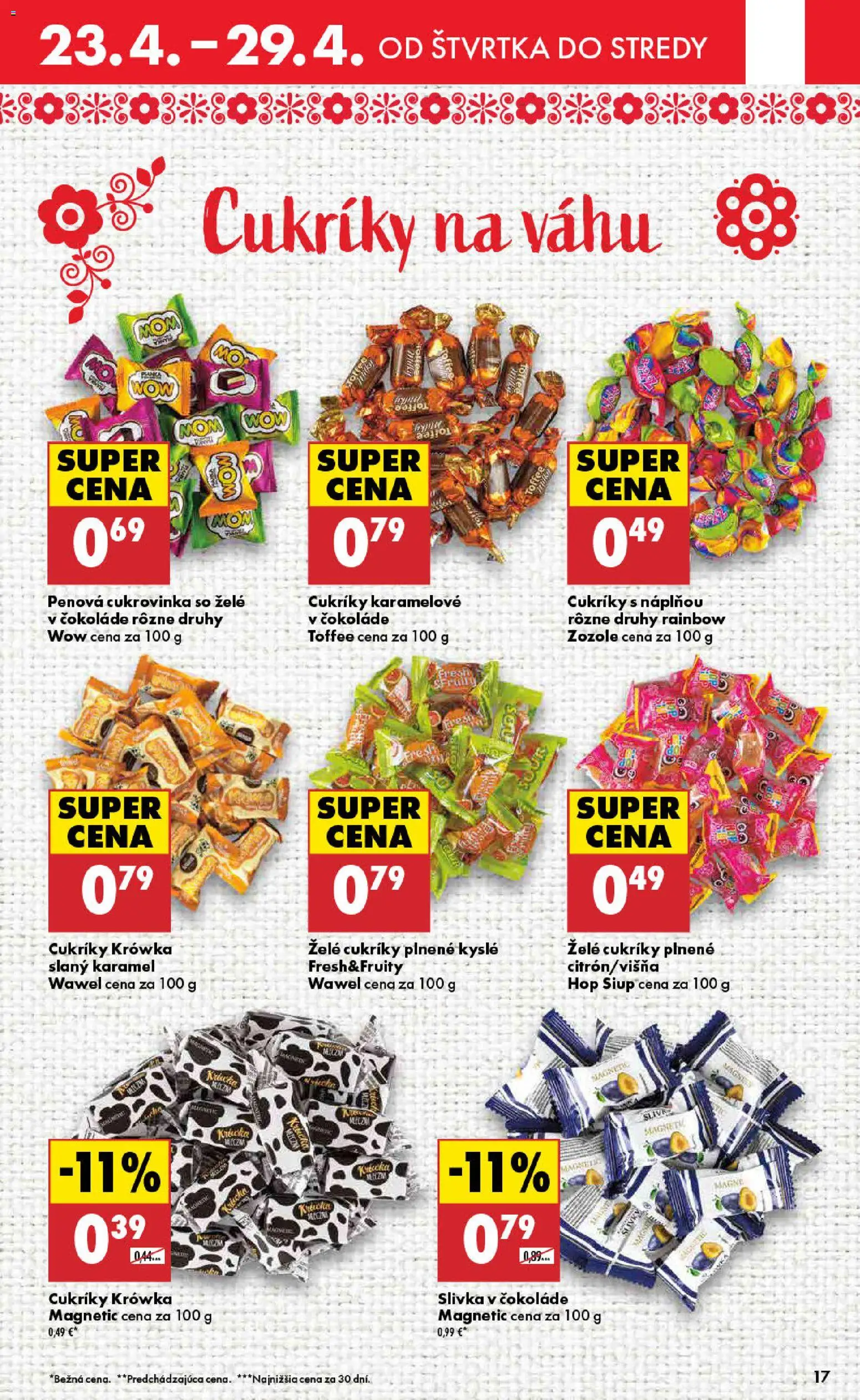 Nové Biedronka akcie – leták je platný od 23.04.2026 | Strana: 17 | Produkty: Cukríky