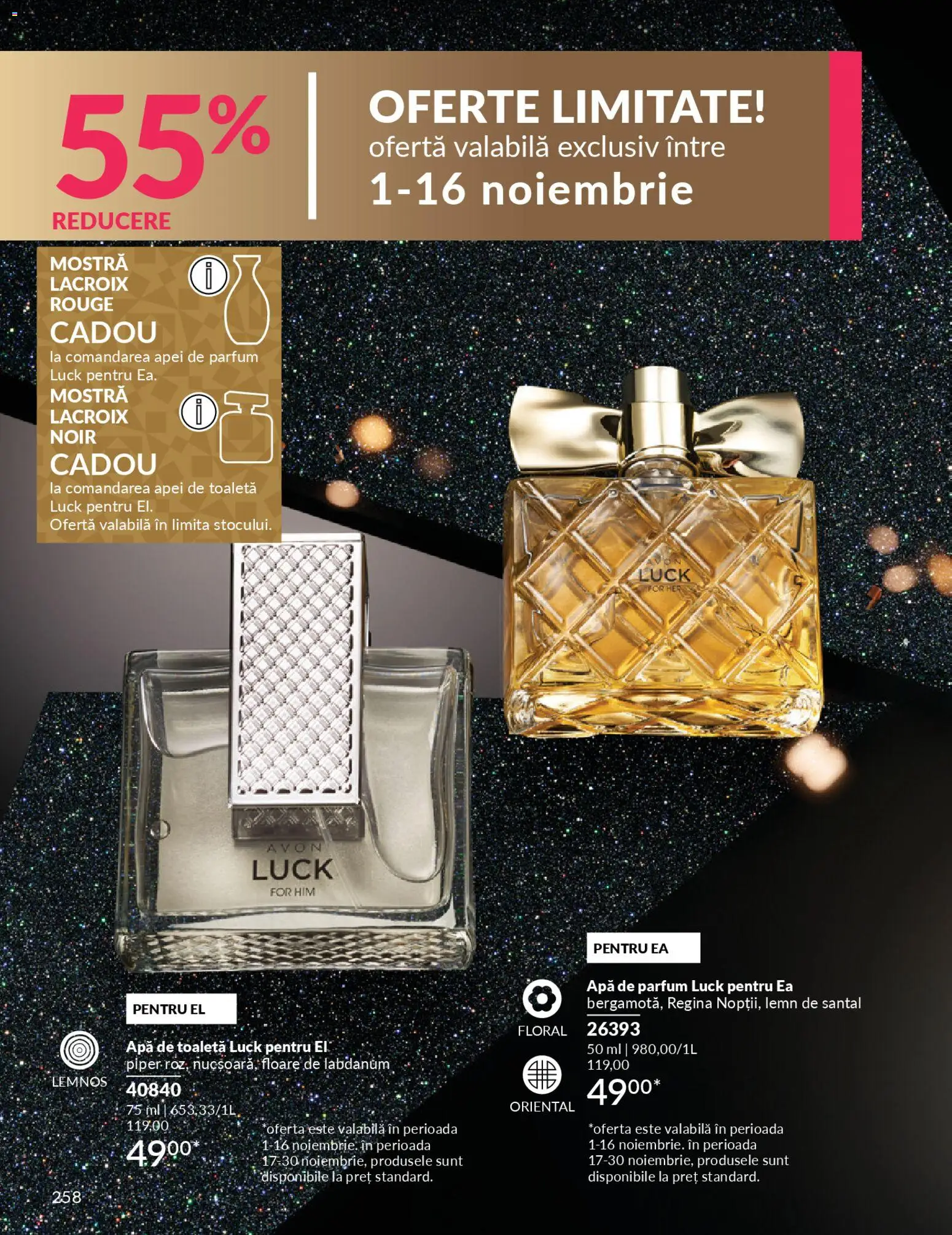 Noul catalog Avon – valabil de la 01.11.2025 | Pagină: 258 | Produse: Toaletă, Apă de toaletă, Apă, Piper