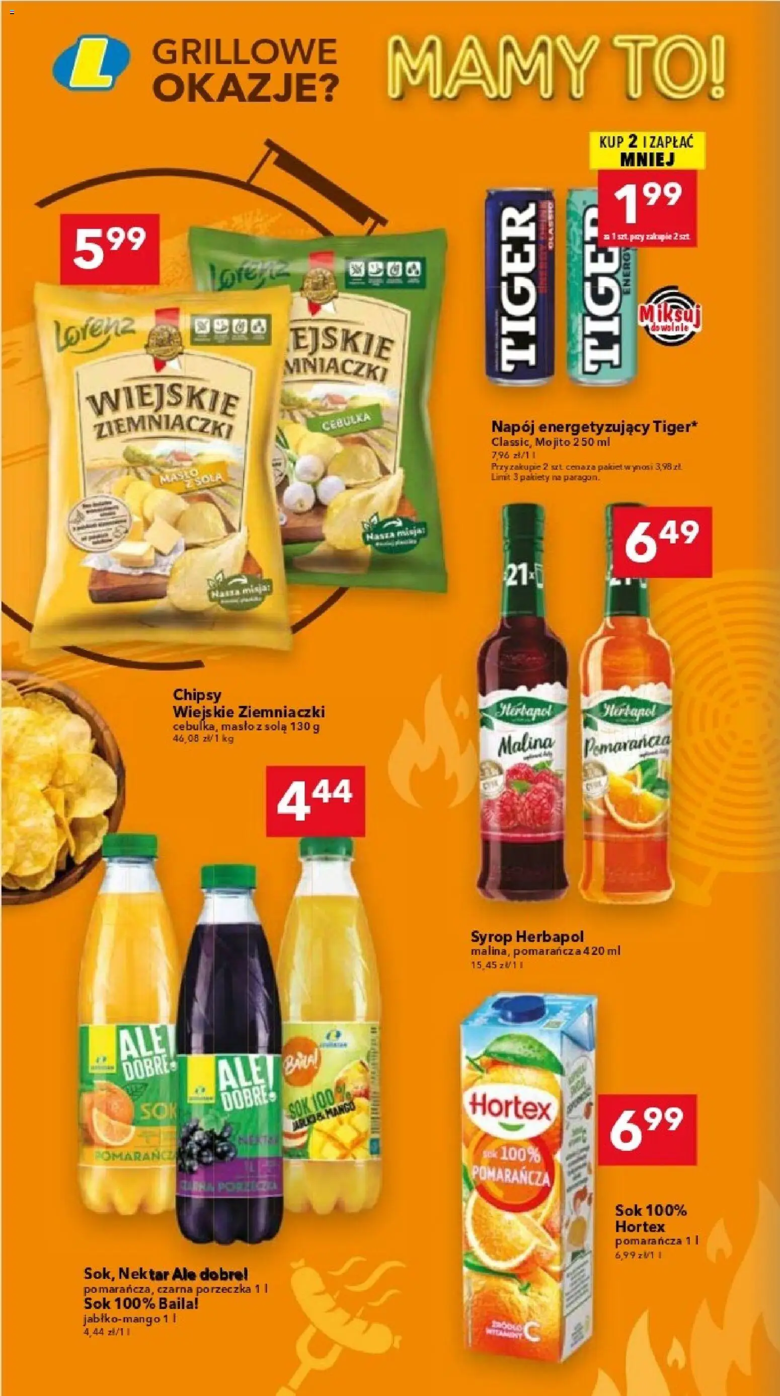 Lewiatan gazetka - Katowice od 23.04.2026 | Strona: 6 | Produkty: Malina, Chipsy, Ziemniaczki, Sok