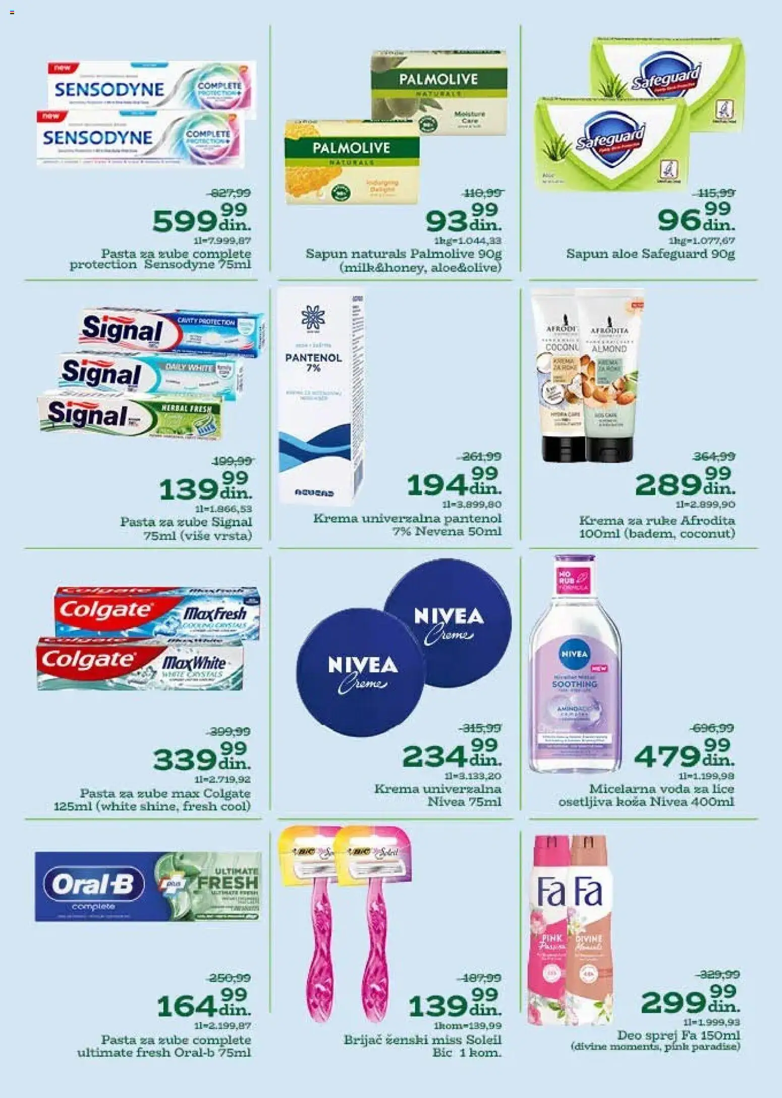Univerexport katalog - važi od 10.11.2025 | Strana: 19 | Proizvode: Brijač, Voda, Sapun, Pasta za zube