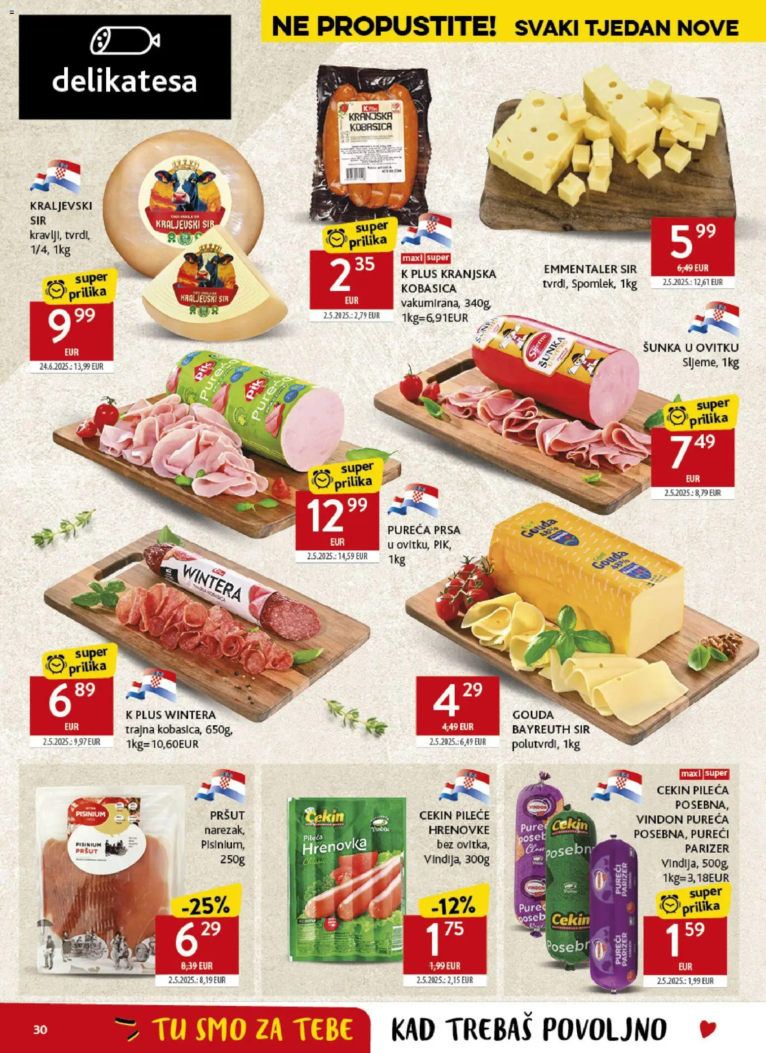 Konzum HR akciós ujság - amely érvényes a következő dátumtól: 18.02.2026 | Oldal: 30 | Termékek: Gouda