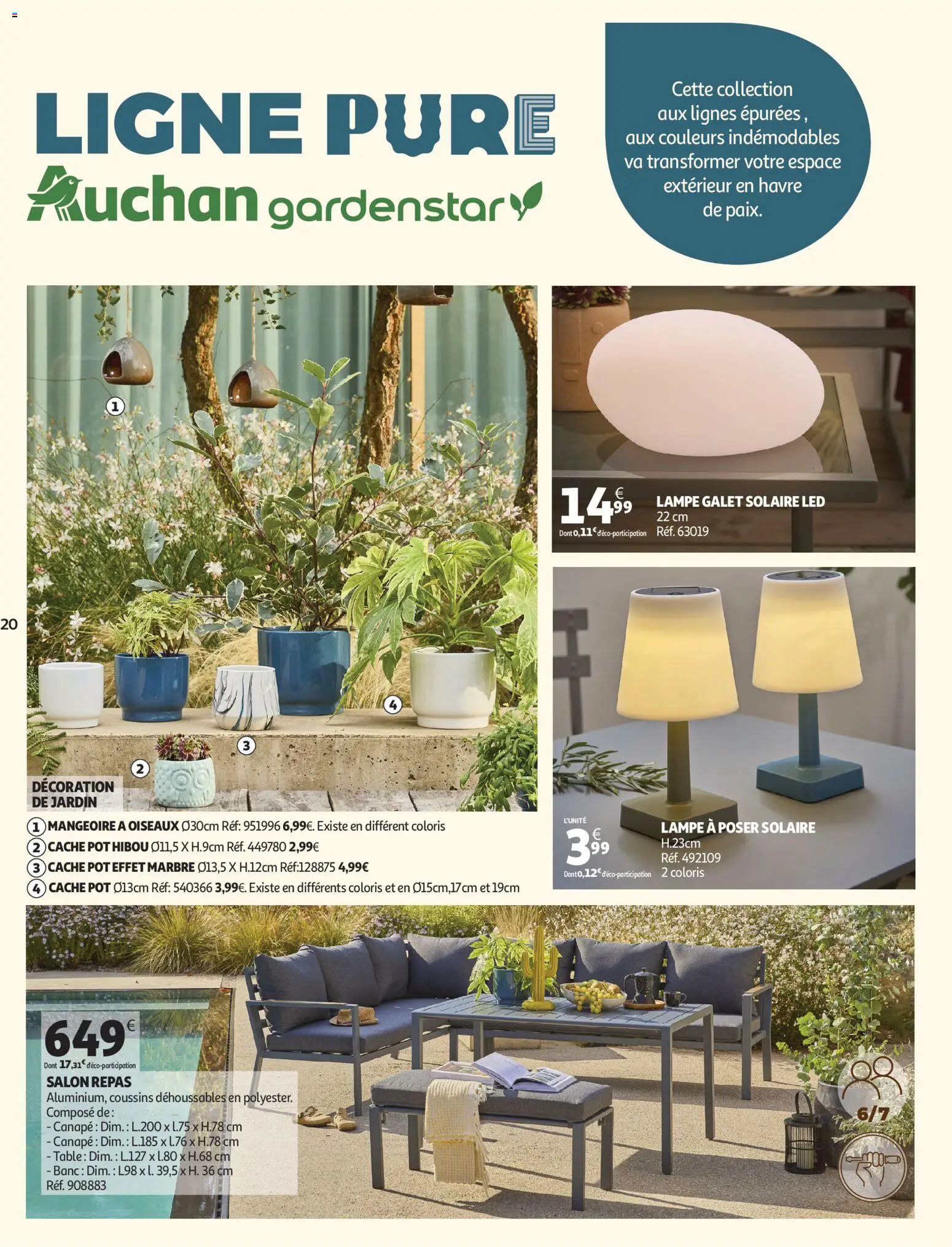 {H1} | Page: 20 | Produits: Canapé, Table, Lampe