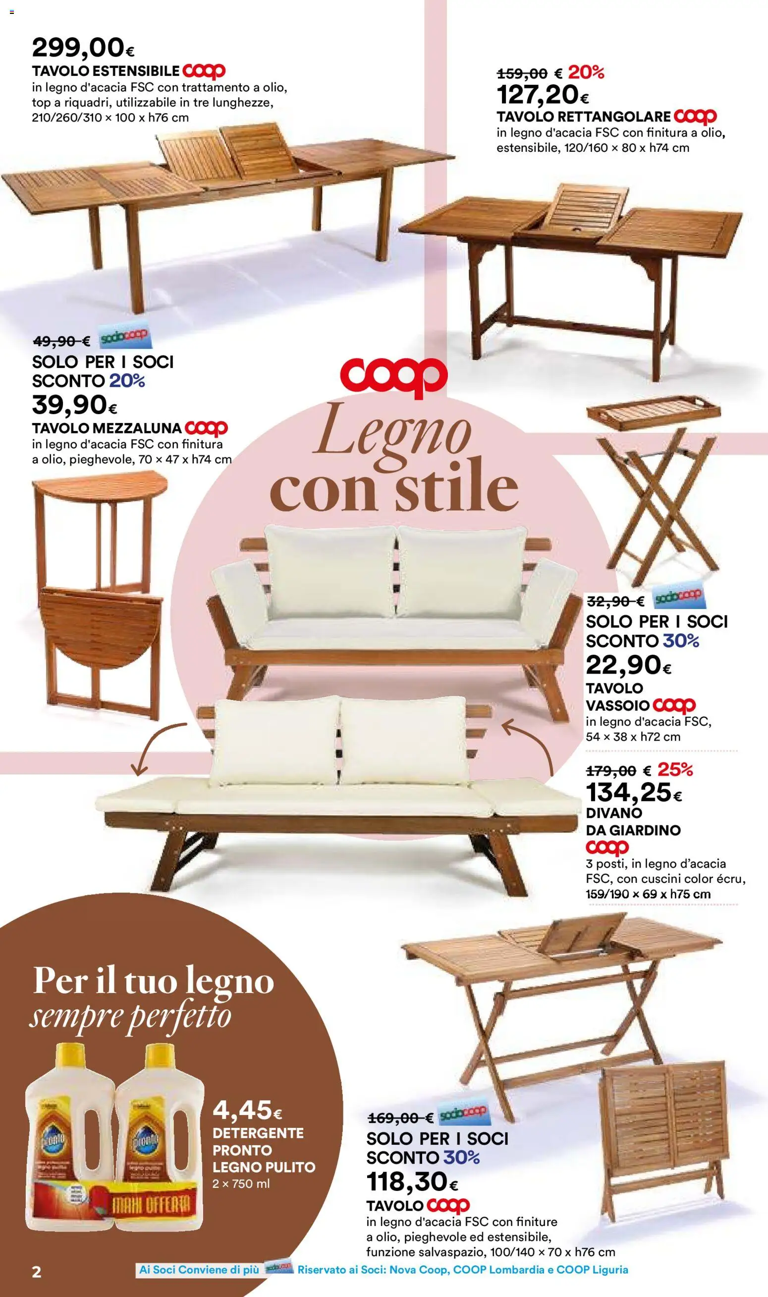 Volantino Ipercoop del 07.04.2026 | Pagina: 2 | Prodotti: Detergente, Top, Divano, Tavolo