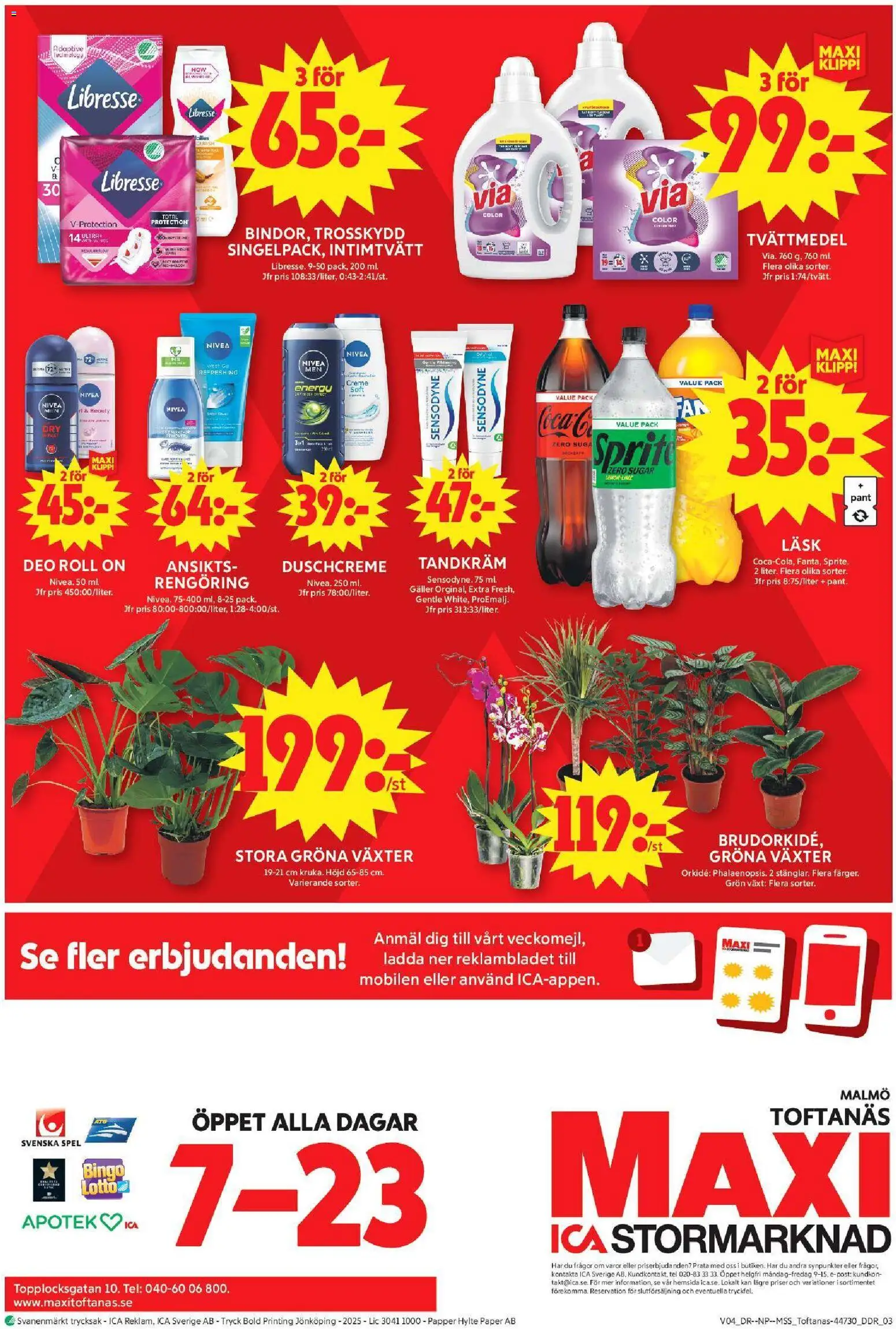 ICA Maxi reklamblad aktuell från 19.01.2026 | Sida: 12 | Produkter: Trosskydd, Tvättmedel, Galler, Spel