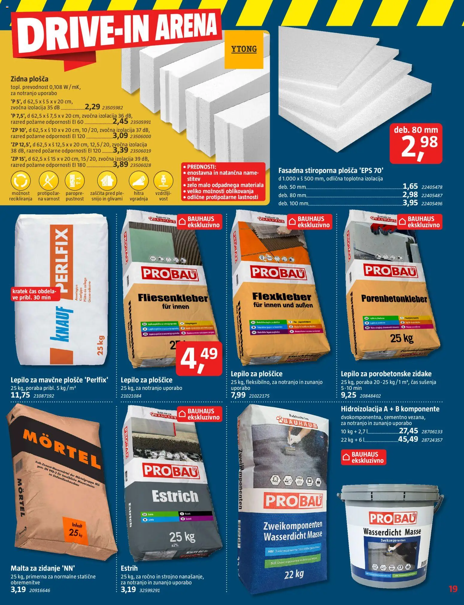Novi Bauhaus katalog ponudbe – veljaven od 29.01.2026 | Stran: 19 | Izdelki: Ploščice, Lepilo